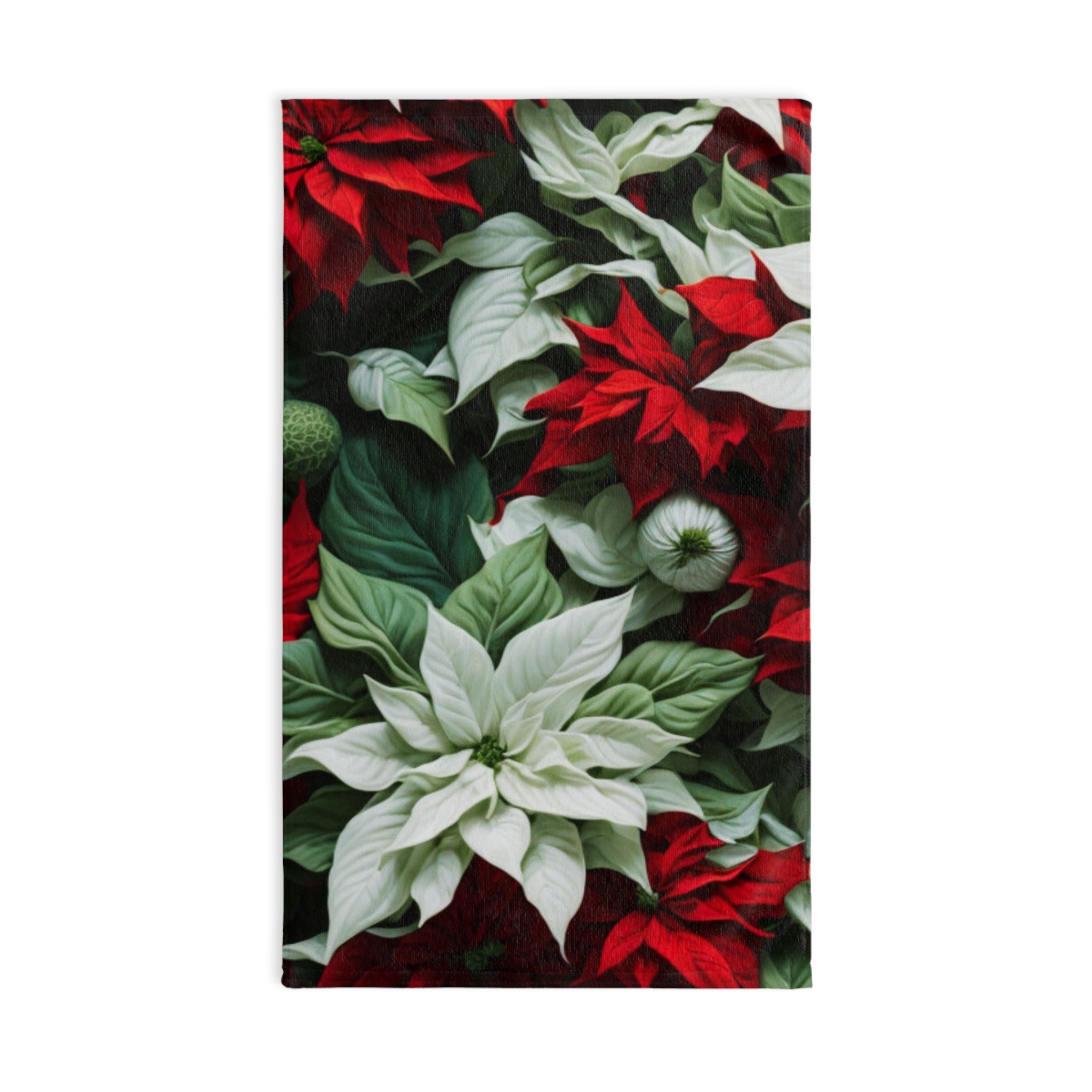 Blooming Bali Poinsettia Flower Designed Hand Towel
