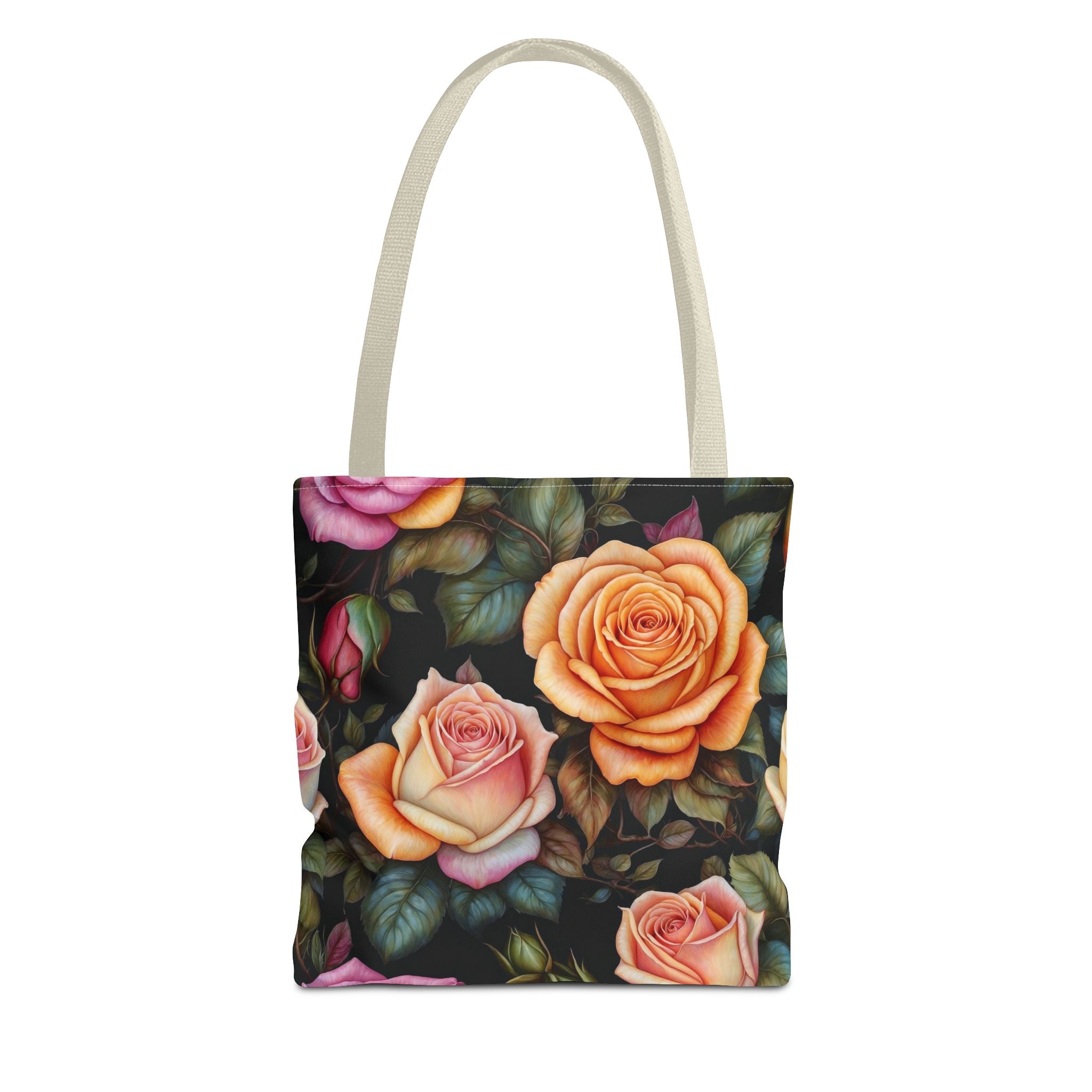 Captivating Pastel Roses Floral Designed Tote Bag Available in 3 sizes