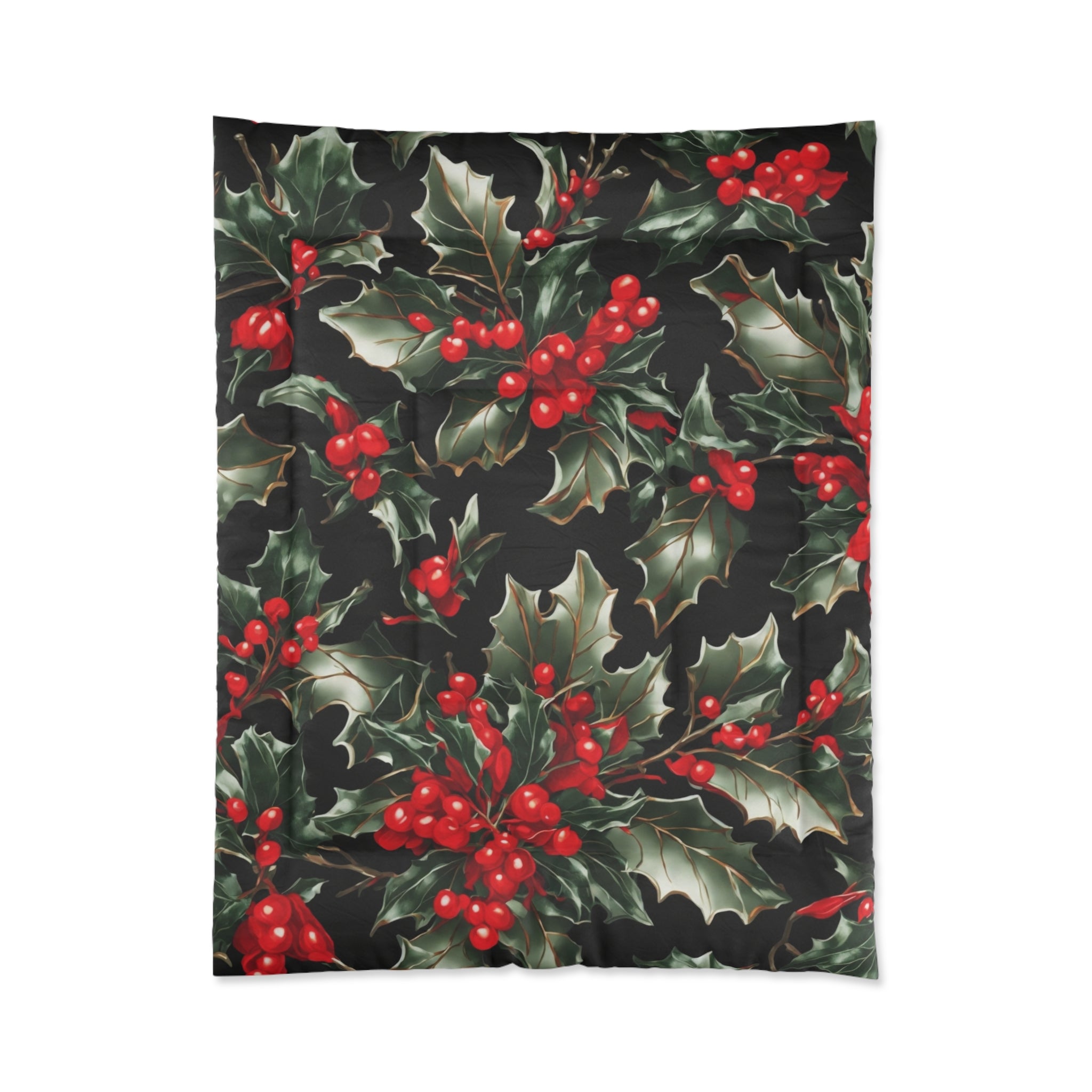 Elegant Holly of Christmas Designed Comforter