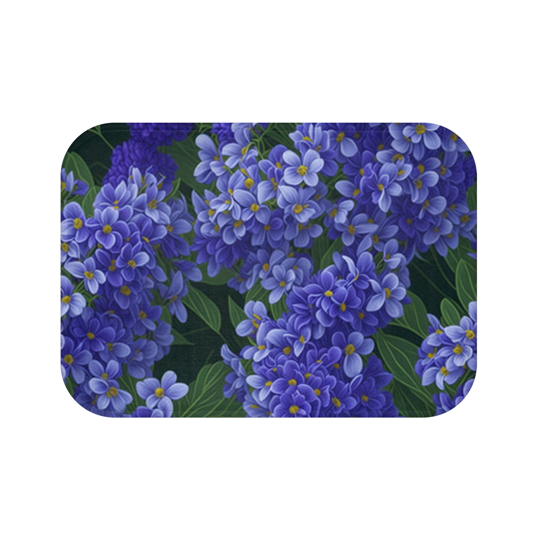 Abundant Syringa Flowers Designed Bath Mat 2 Sizes Available