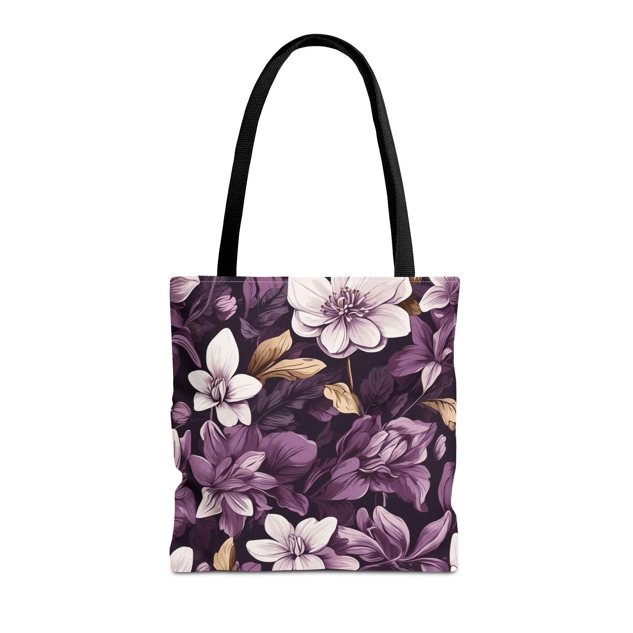 Brilliant Spring Floral Tote Bag in Purple Basil