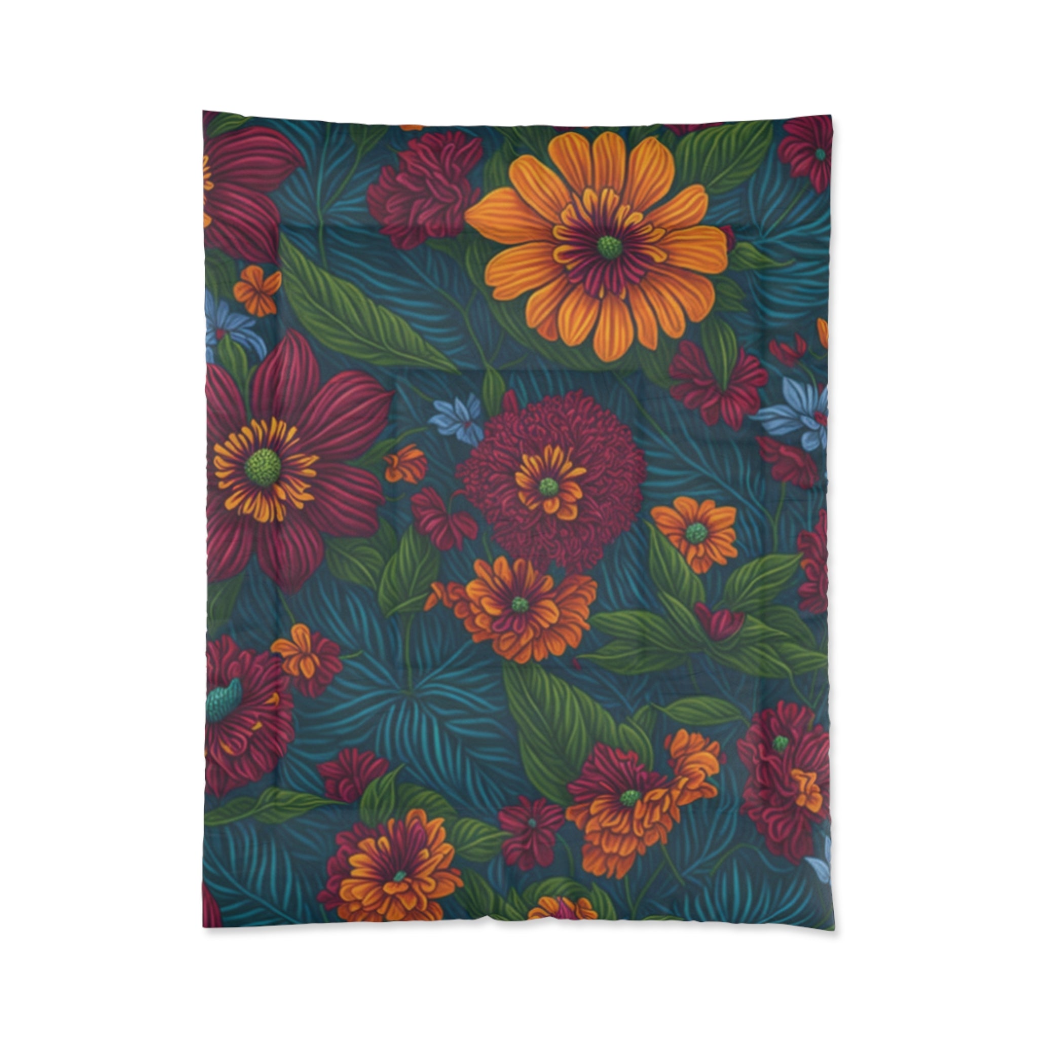 Exotic Tolmiea Flowers Designed Comforter 4 Sizes