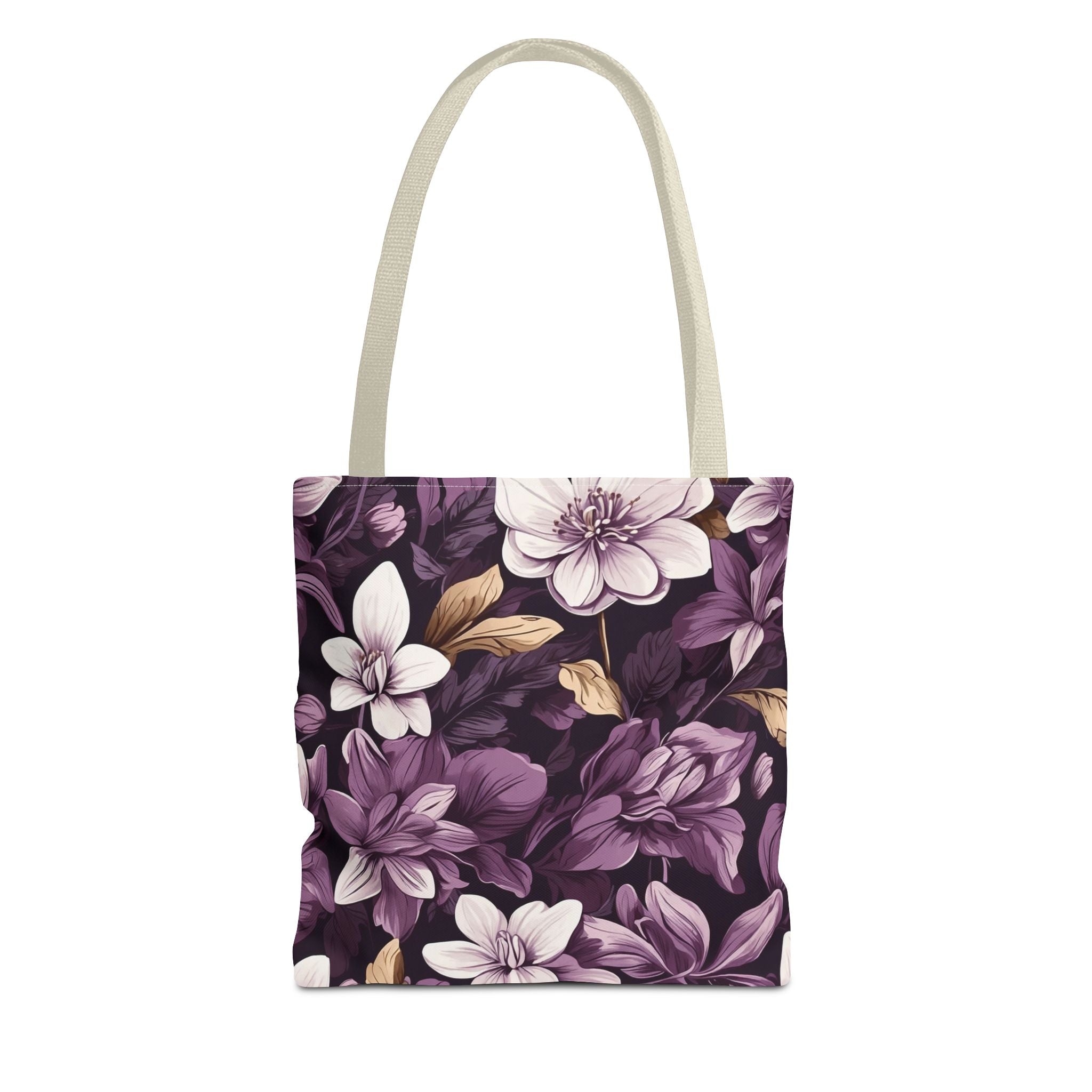 Brilliant Spring Floral Tote Bag in Purple Basil