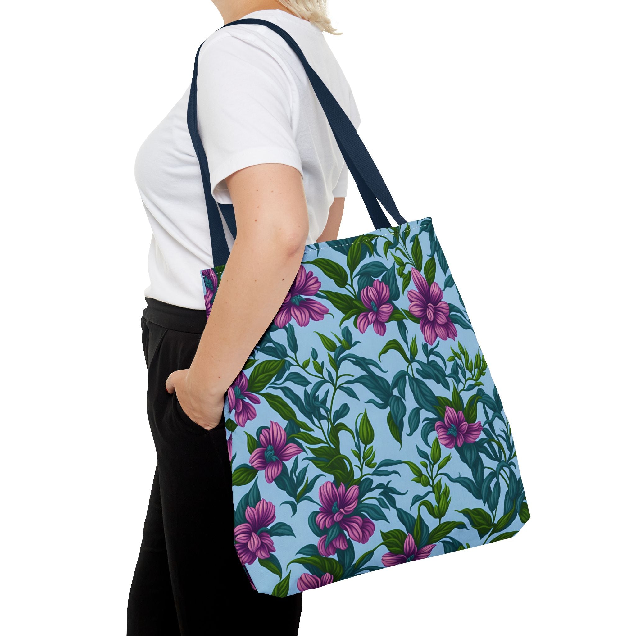 Charming Summer Stevia Flowers Designed Tote Bag