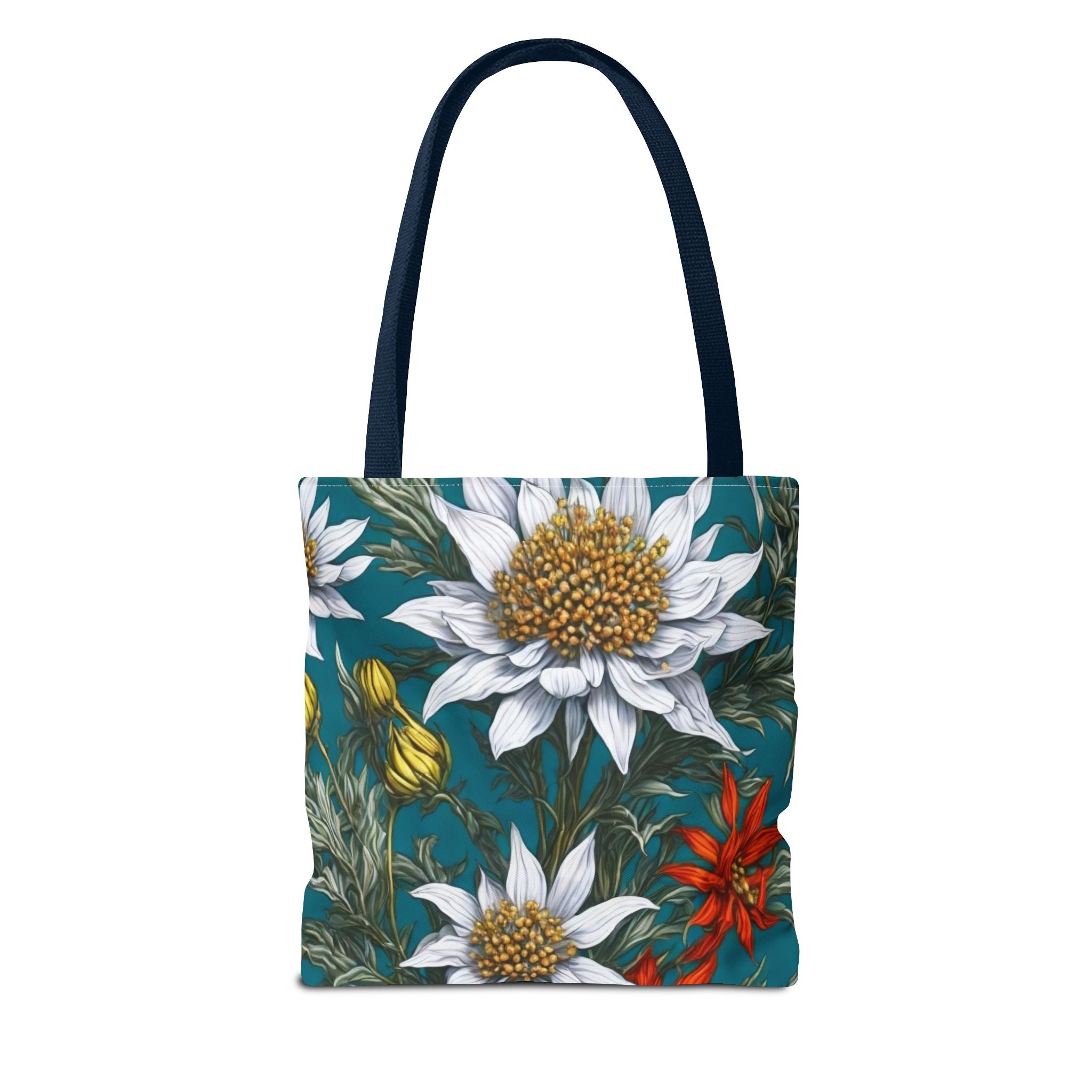 Whimsical Edelweiss Flowers Tote Bag Available in 3 sizes