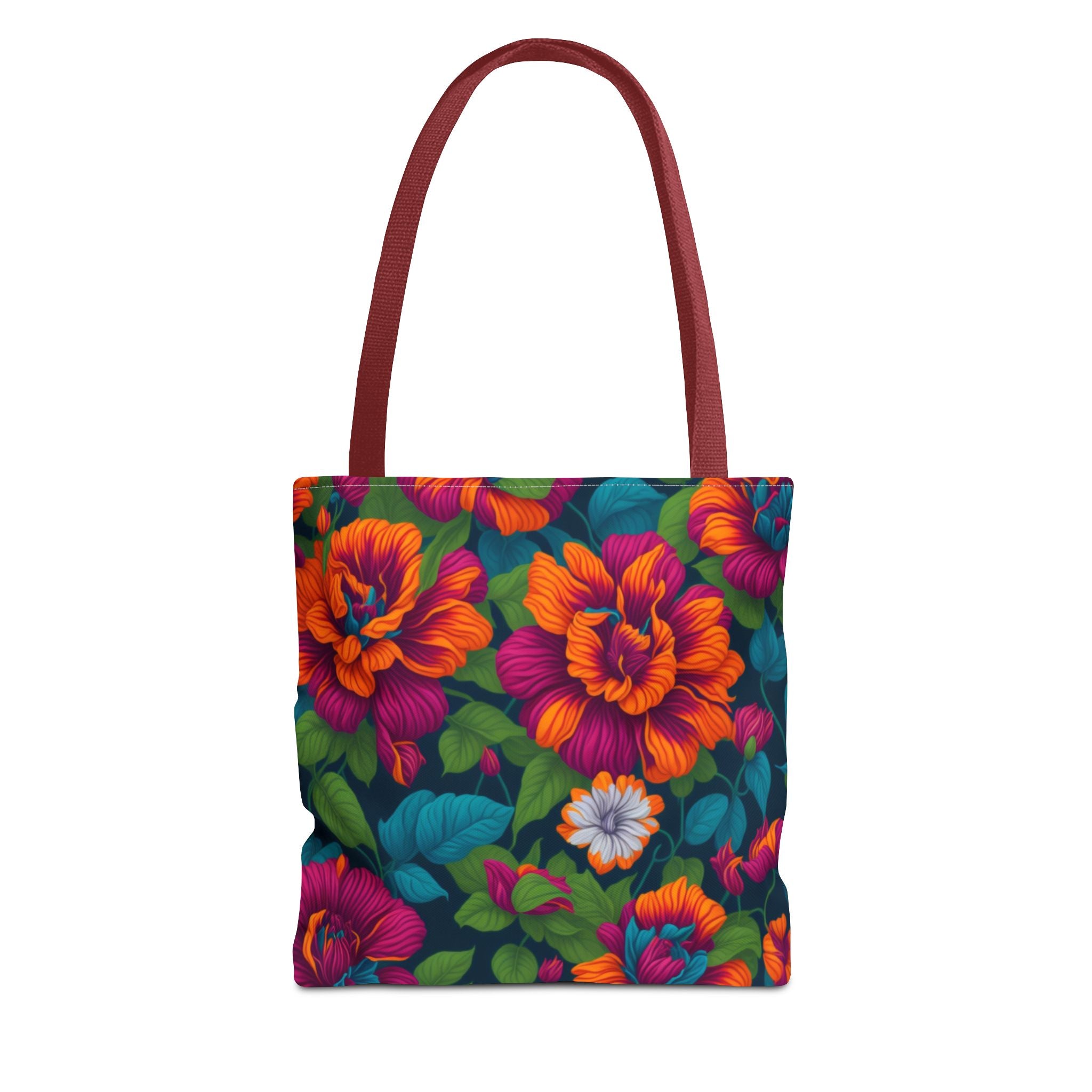 Dramatic Tropical Vesalea Flowers Designed Tote Bag