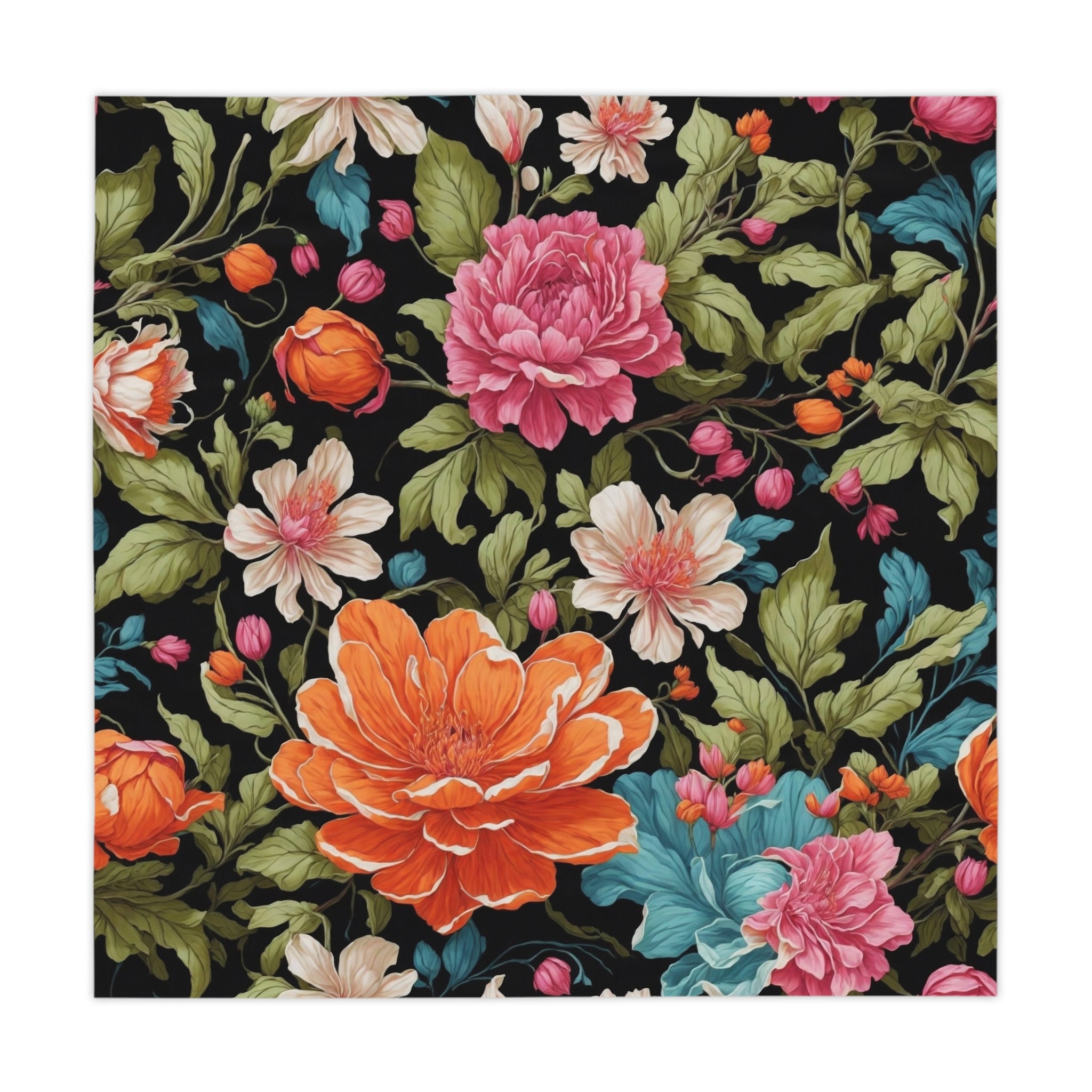 Radiant Chelone Flowers Designed 55" x 55" Tablecloth