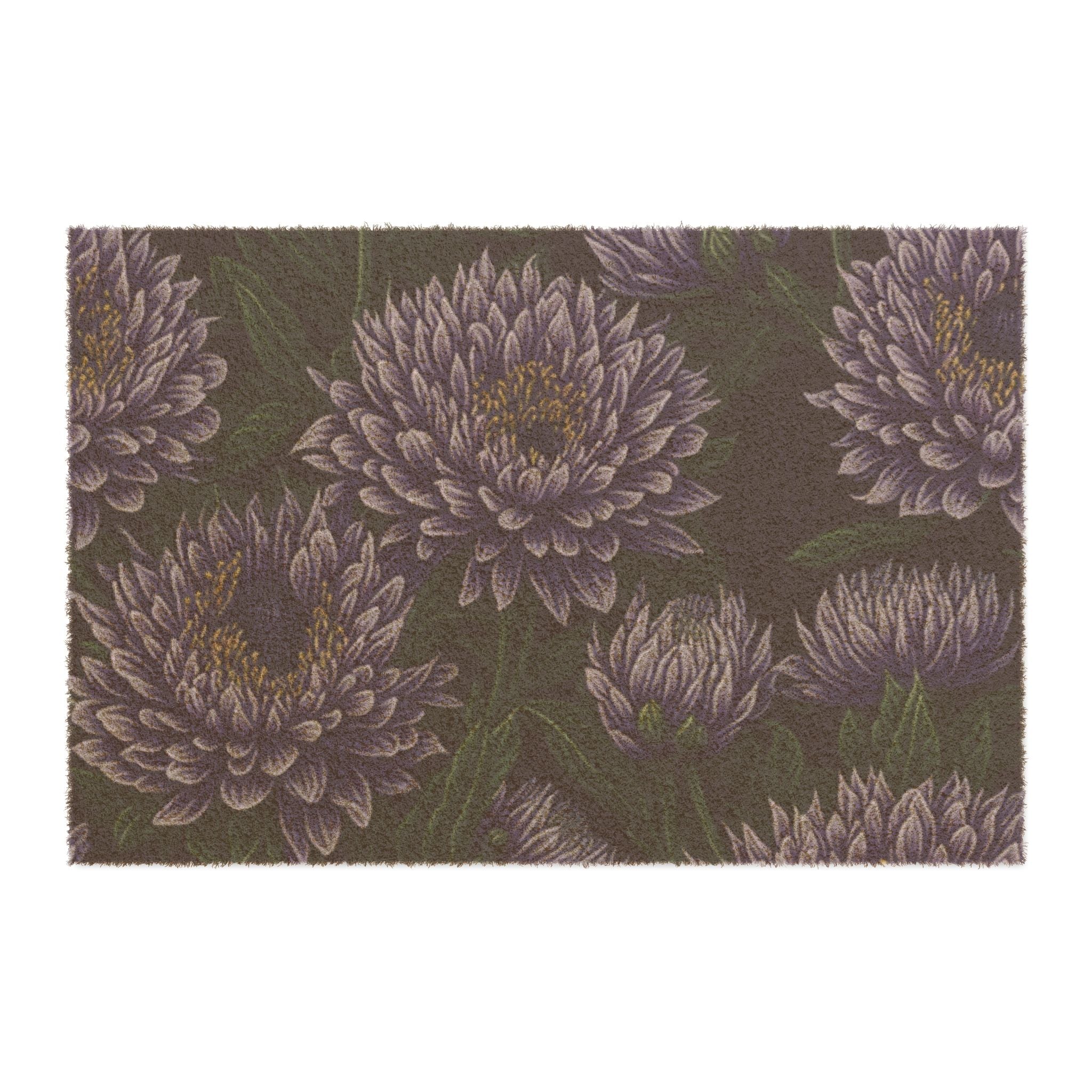 Brilliant Stokesia Floral Designed Doormat