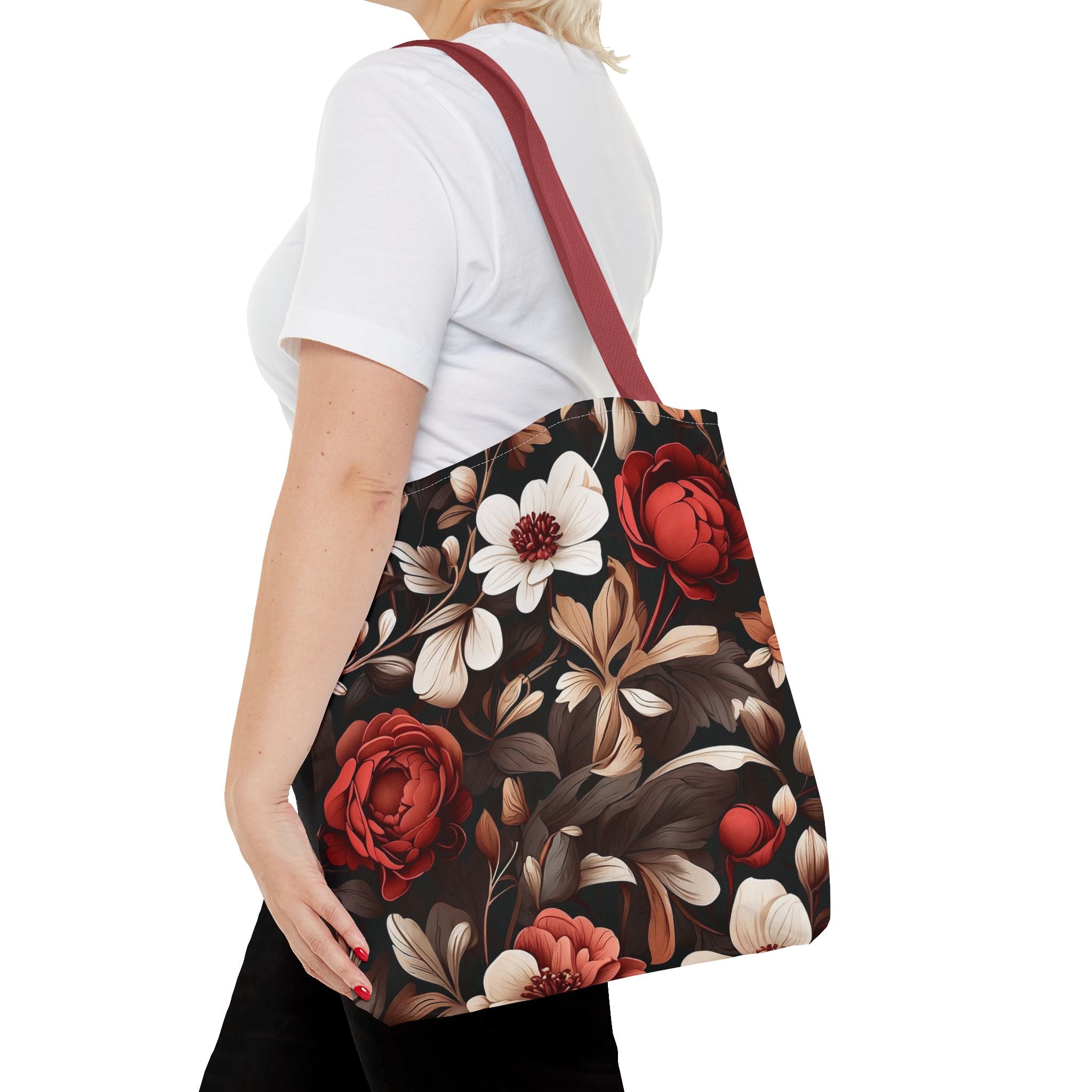 Dark and Moody Spring Flowers Tote Bag