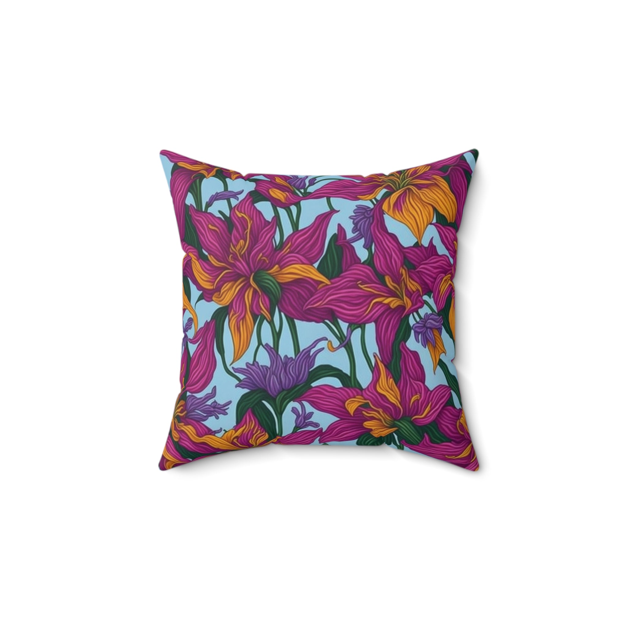 Tricyrtis Flowers Design Indoor Throw Pillow - Nature's Beauty, Indoors