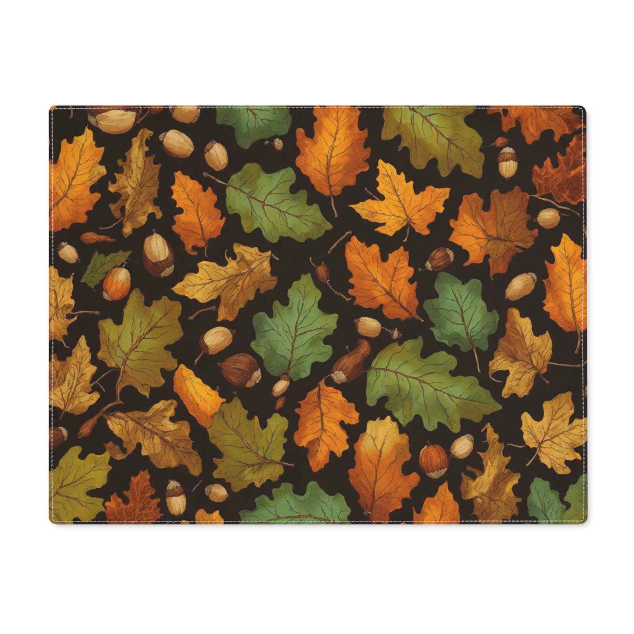 Bright Autumn Foliage with Acorns Fall Designed Placemat 1pc