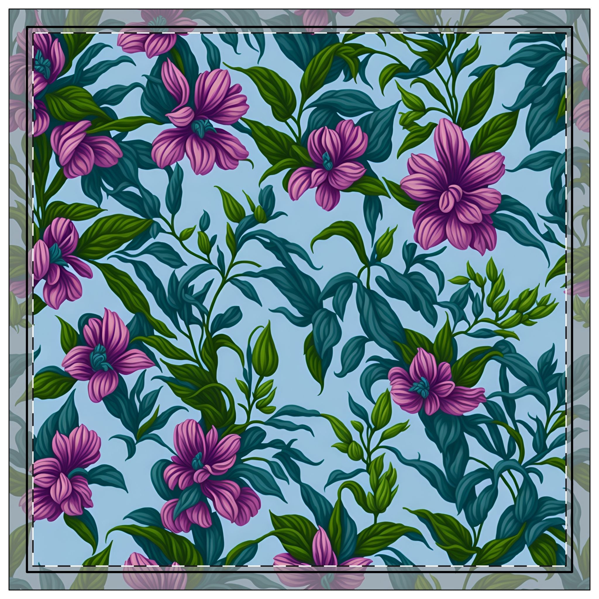 Charming Summer Stevia Flowers Designed Napkins, 4-set
