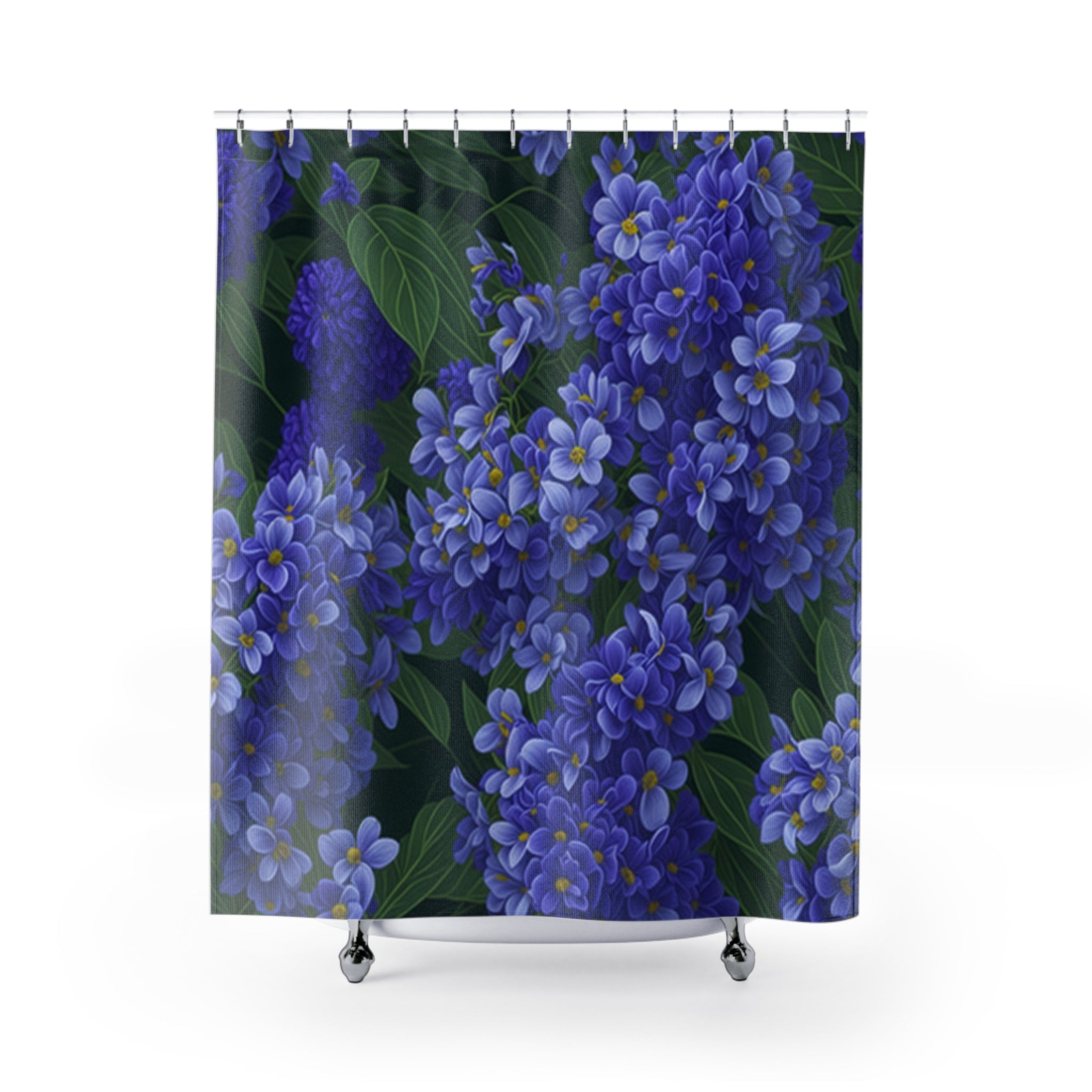 Abundant Syringa Flowers Designed Shower Curtain
