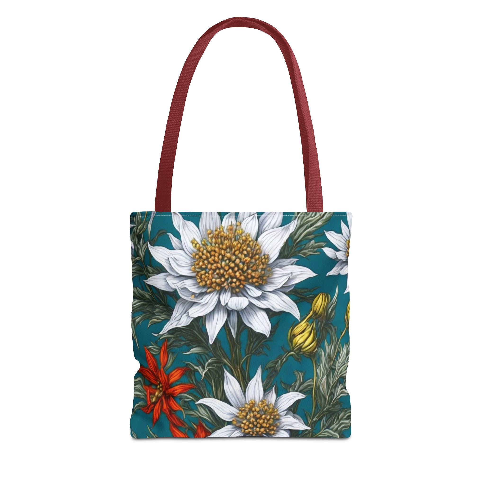 Whimsical Edelweiss Flowers Tote Bag Available in 3 sizes