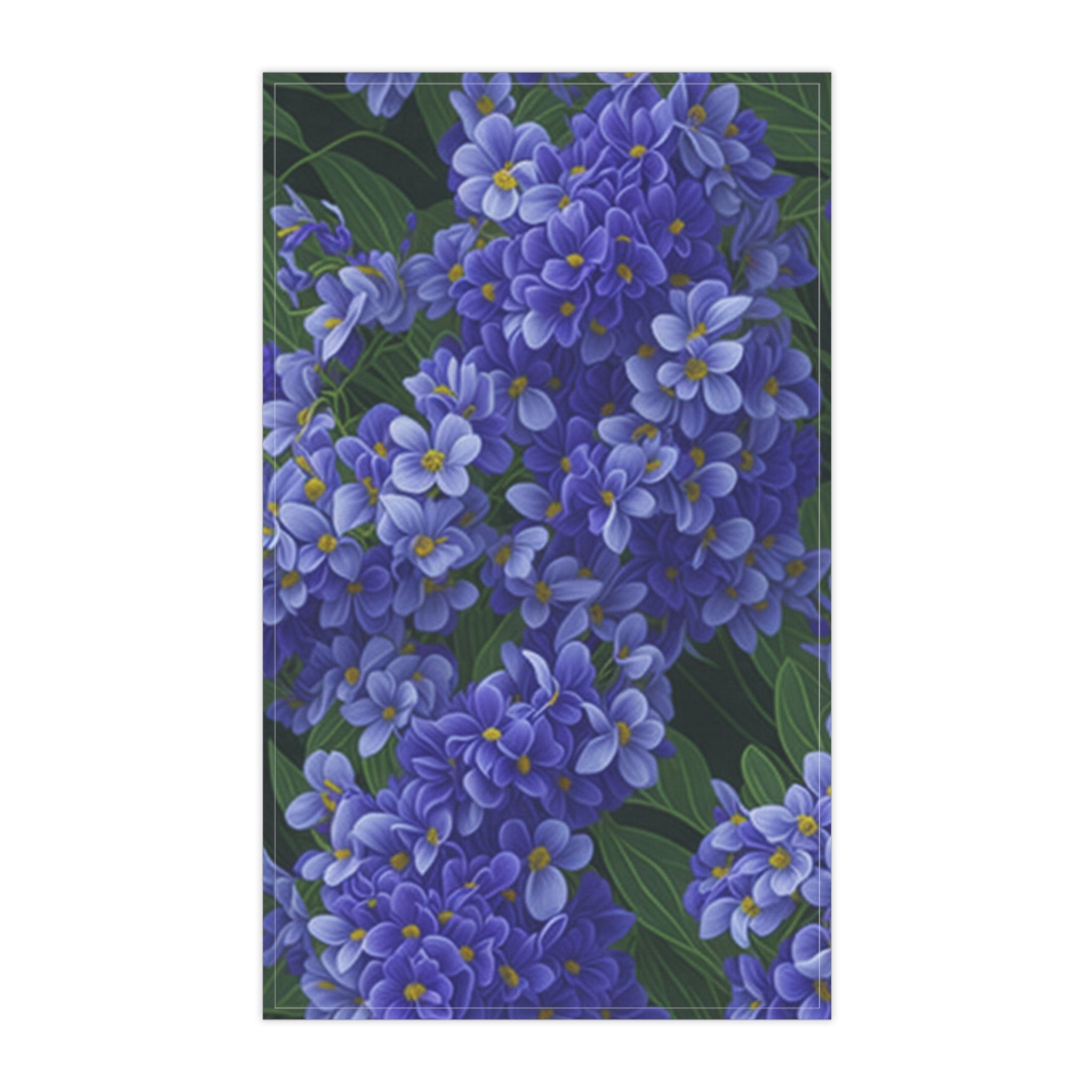 Abundant Syringa Flowers Designed Tea Towels (cotton, poly)