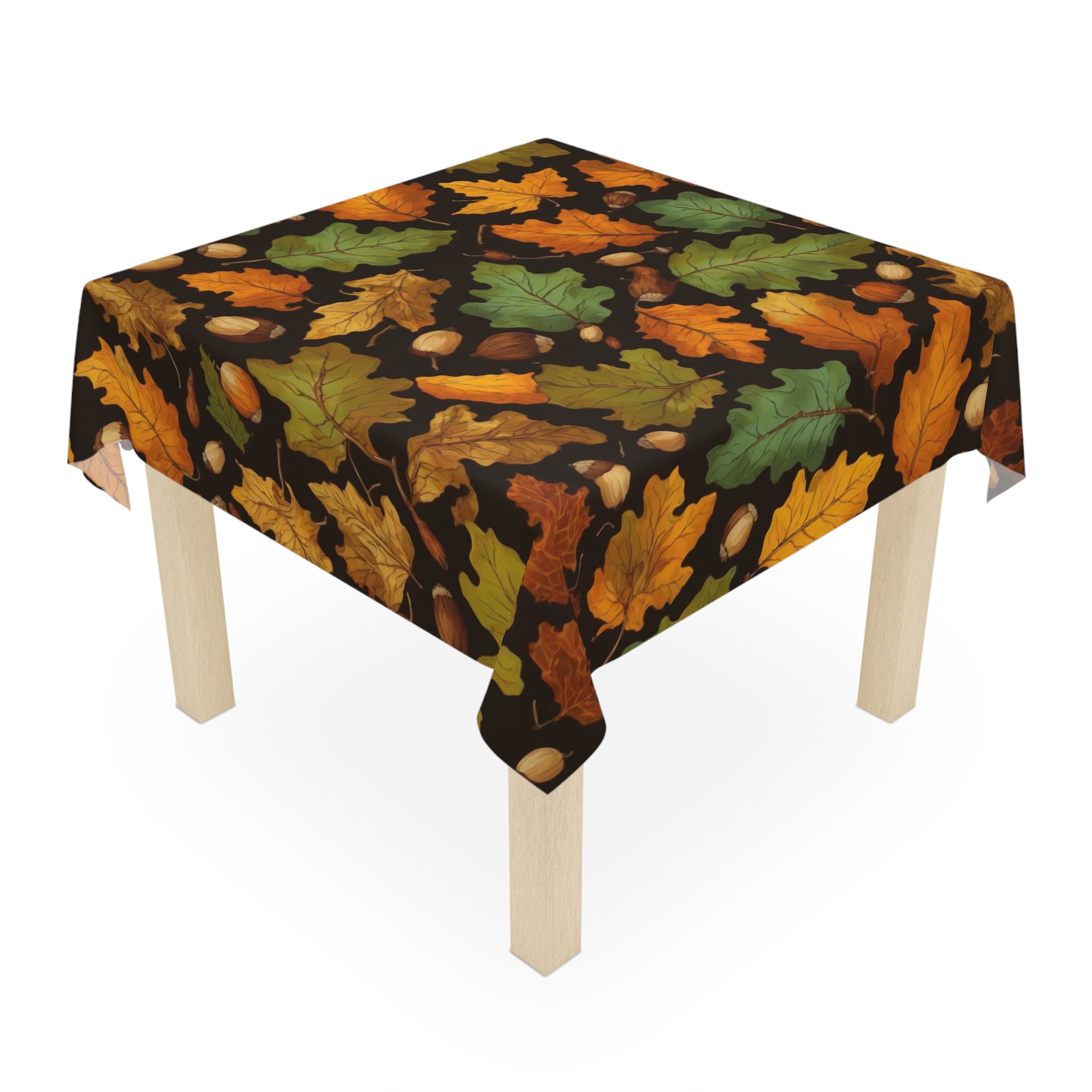 Bright Autumn Foliage with Acorns Fall Designed 55" X 55" Tablecloth