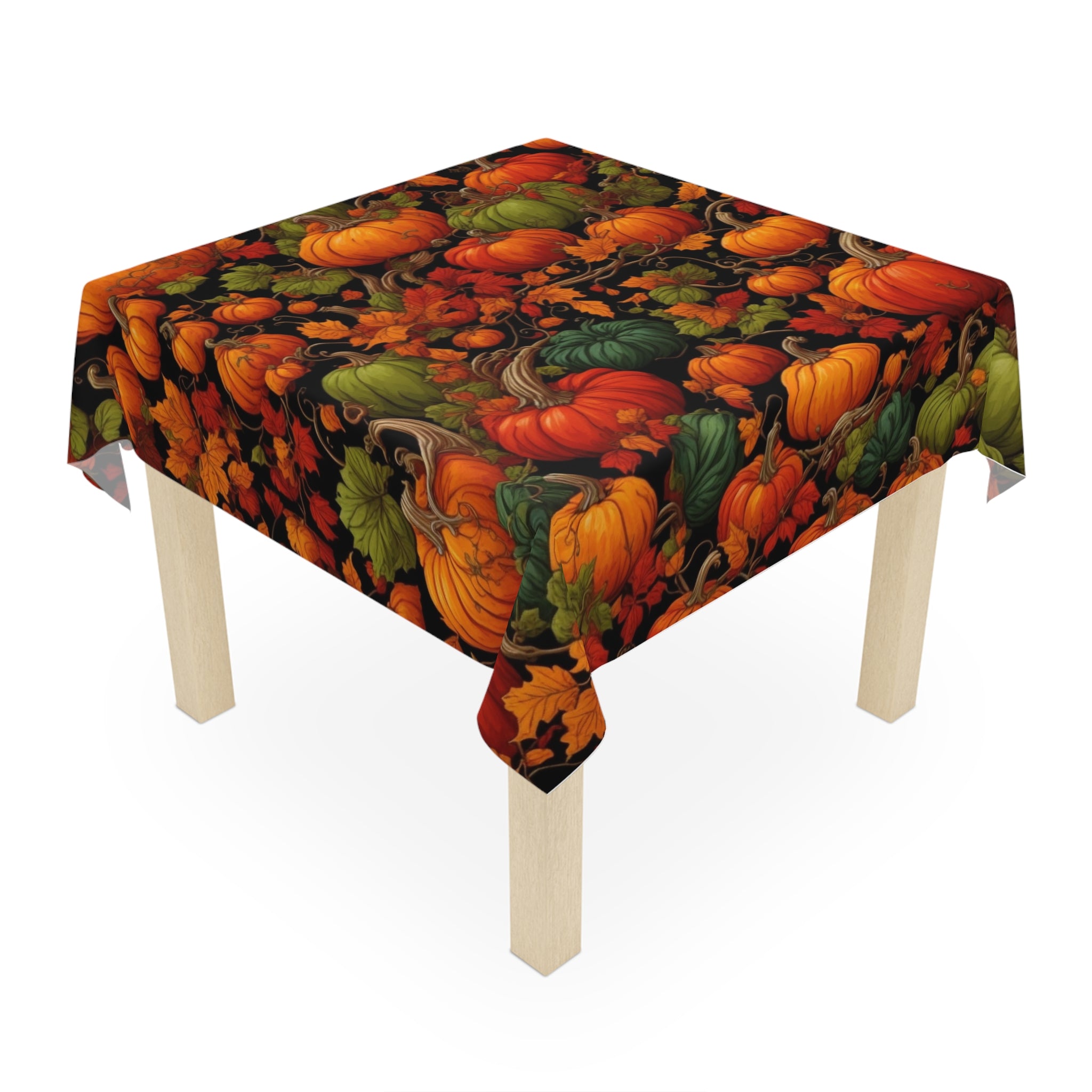 The Pumpkin Patch Pattern Designed 55" x 55" Tablecloth