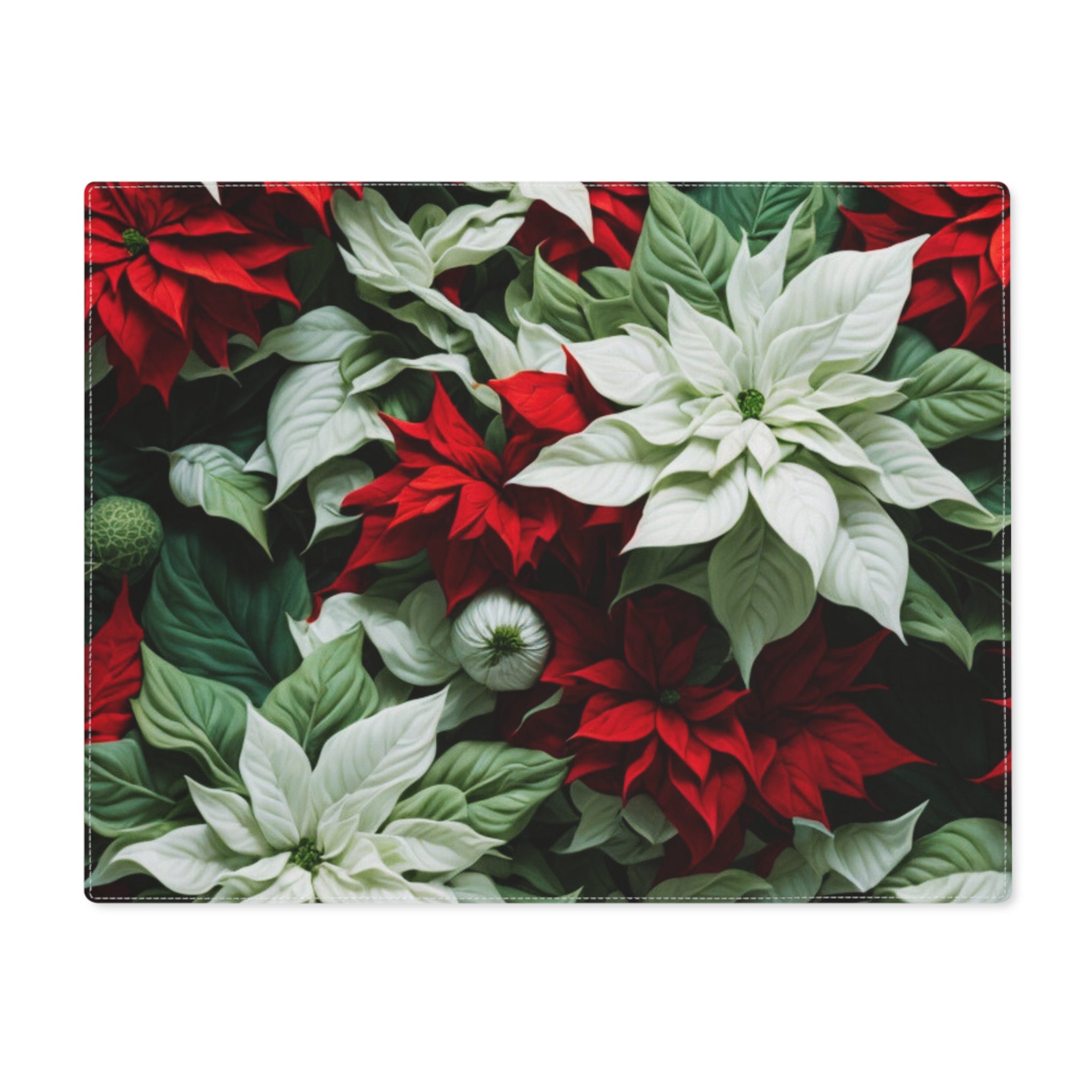 Blooming Bali Poinsettia Flowers Designed Placemat
