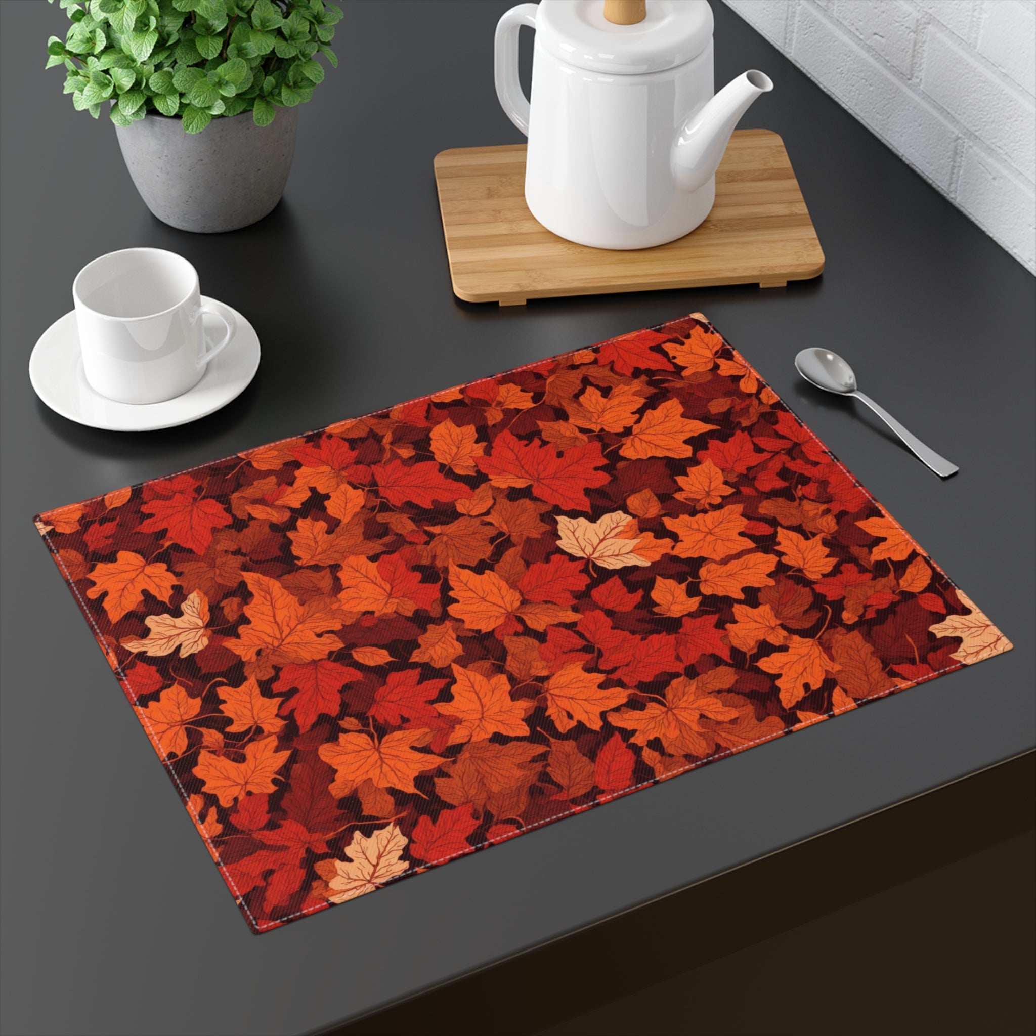 The Fresh Deep Woods Foliage Designed Placemat, 1pc