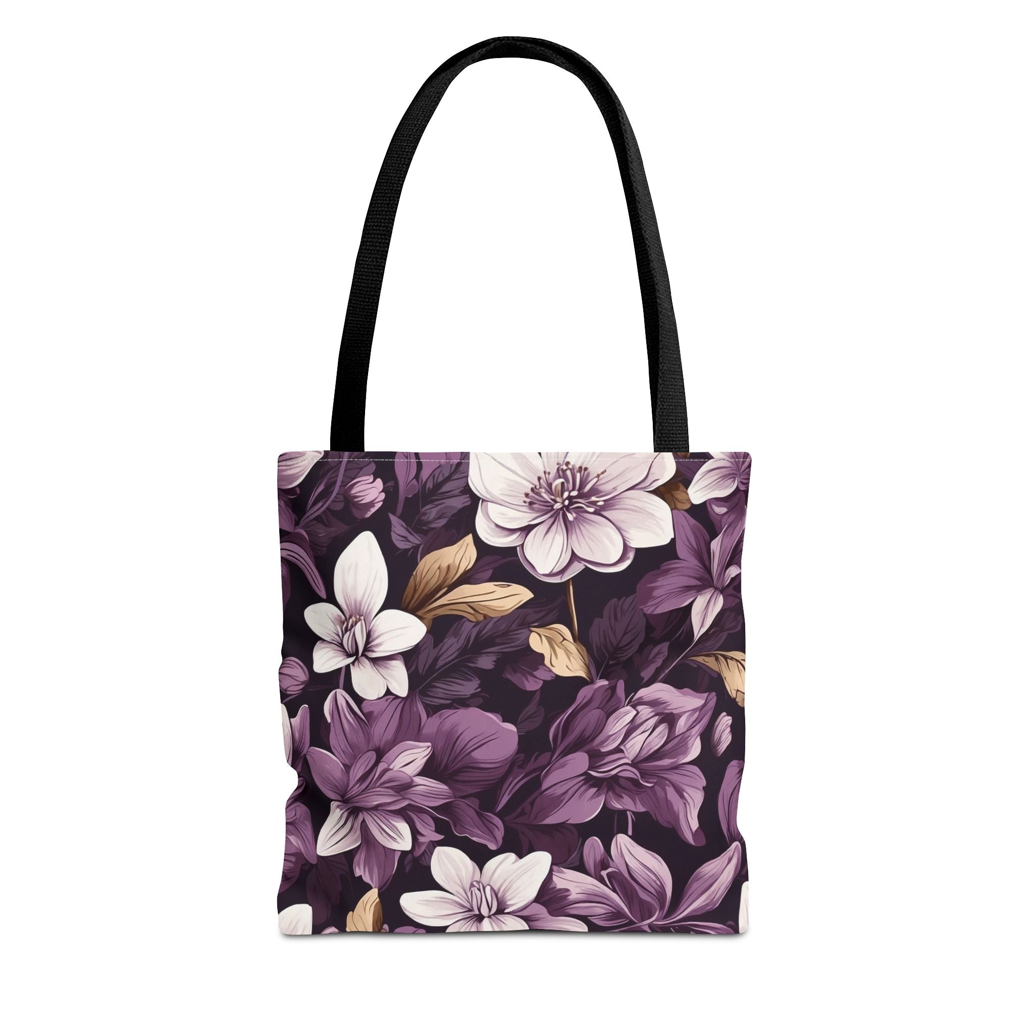 Brilliant Spring Floral Tote Bag in Purple Basil