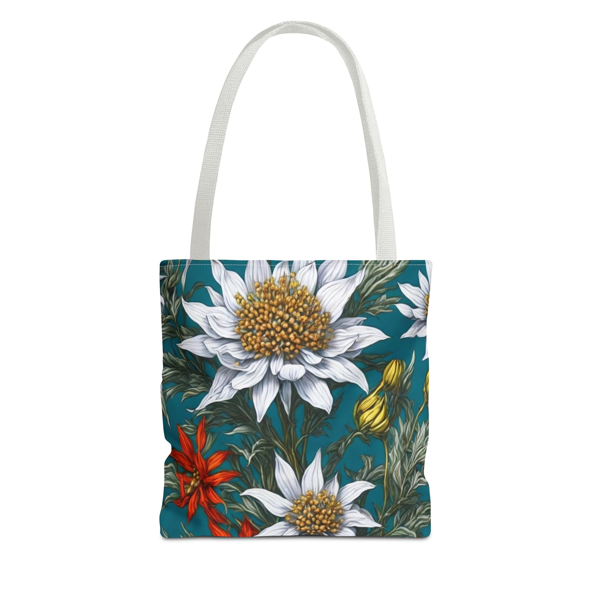 Whimsical Edelweiss Flowers Tote Bag Available in 3 sizes