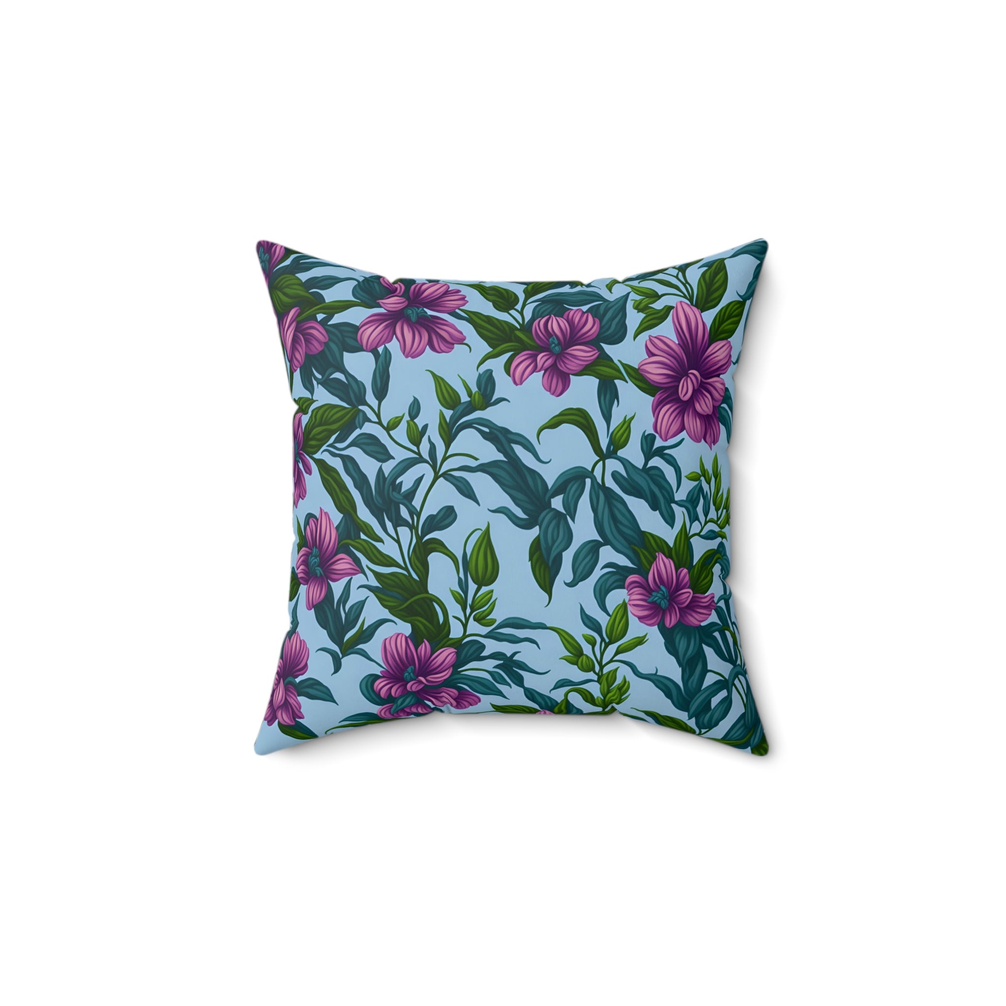 Charming Summer Stevia Flowers Designed Indoor Throw Pillows - Floral Elegance in Multiple Sizes - Insert Included