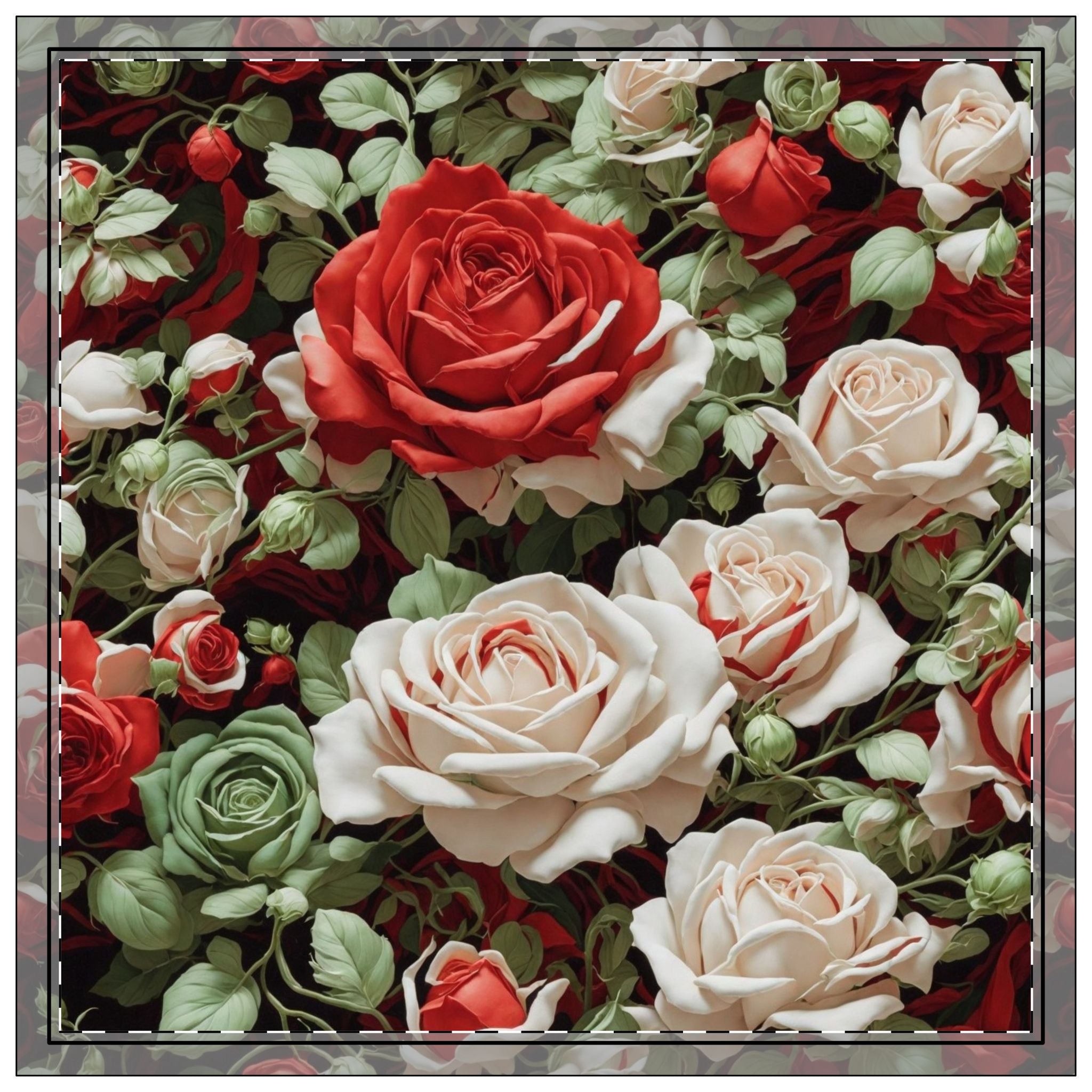 Cold Bunches of Roses Napkins, 4-set