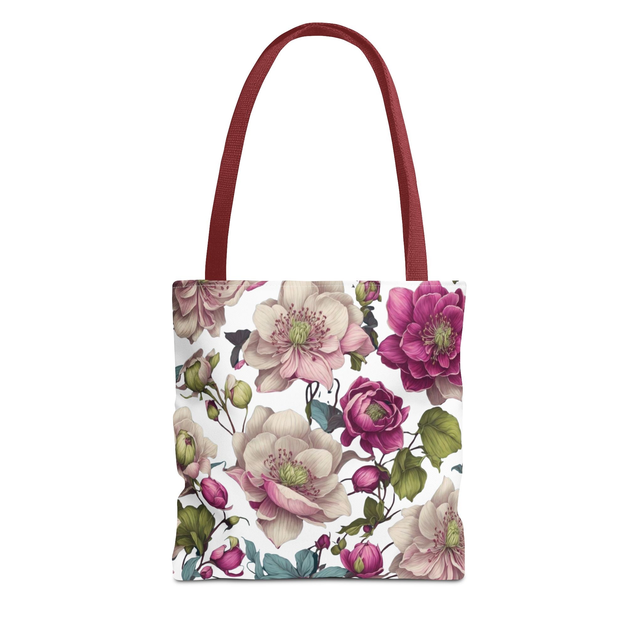 Gentle Spring Helleborus Flowers Designed Tote Bag Available in 3 sizes