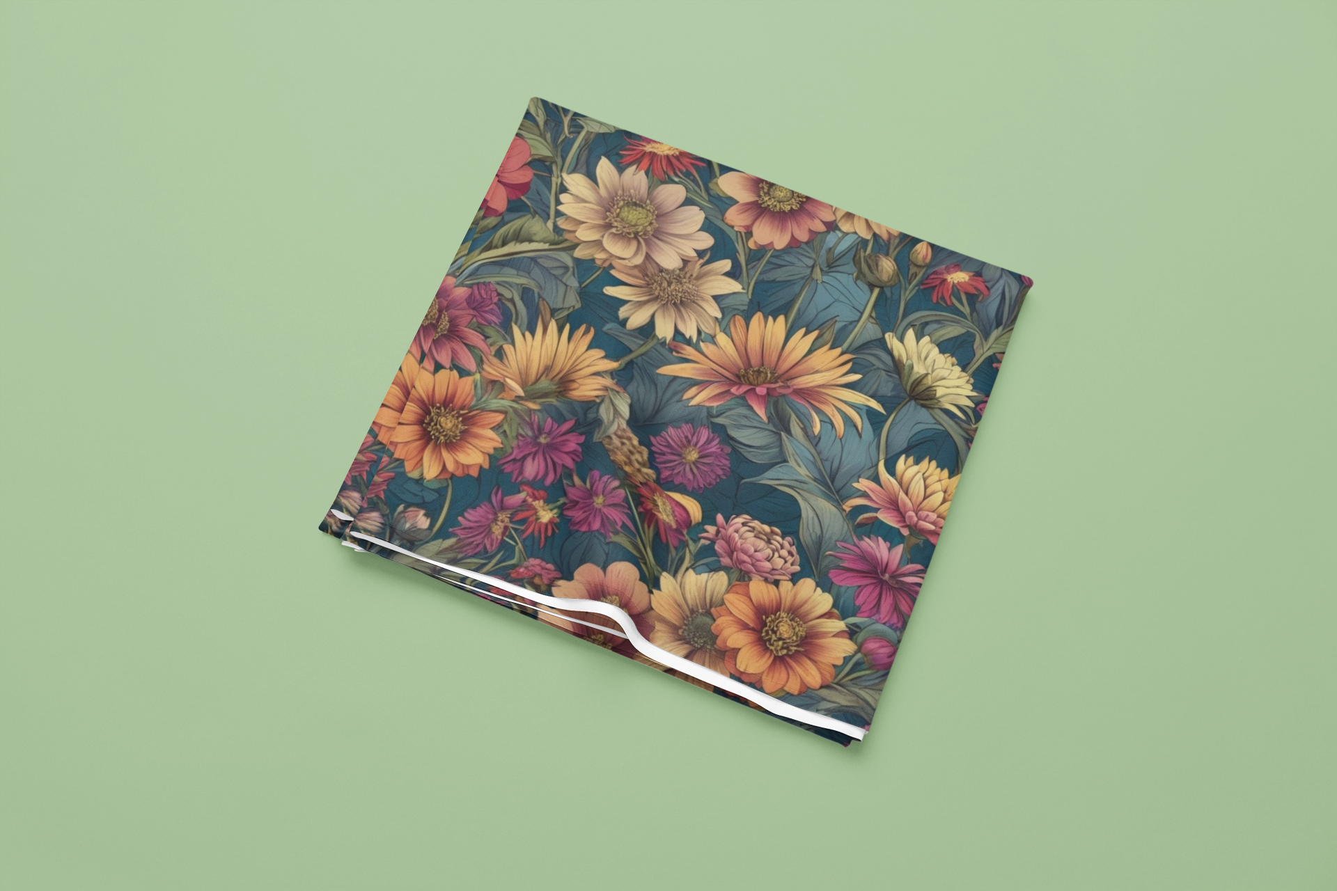 Beautiful Zinnia Blooming Garden Designed Tablecloths