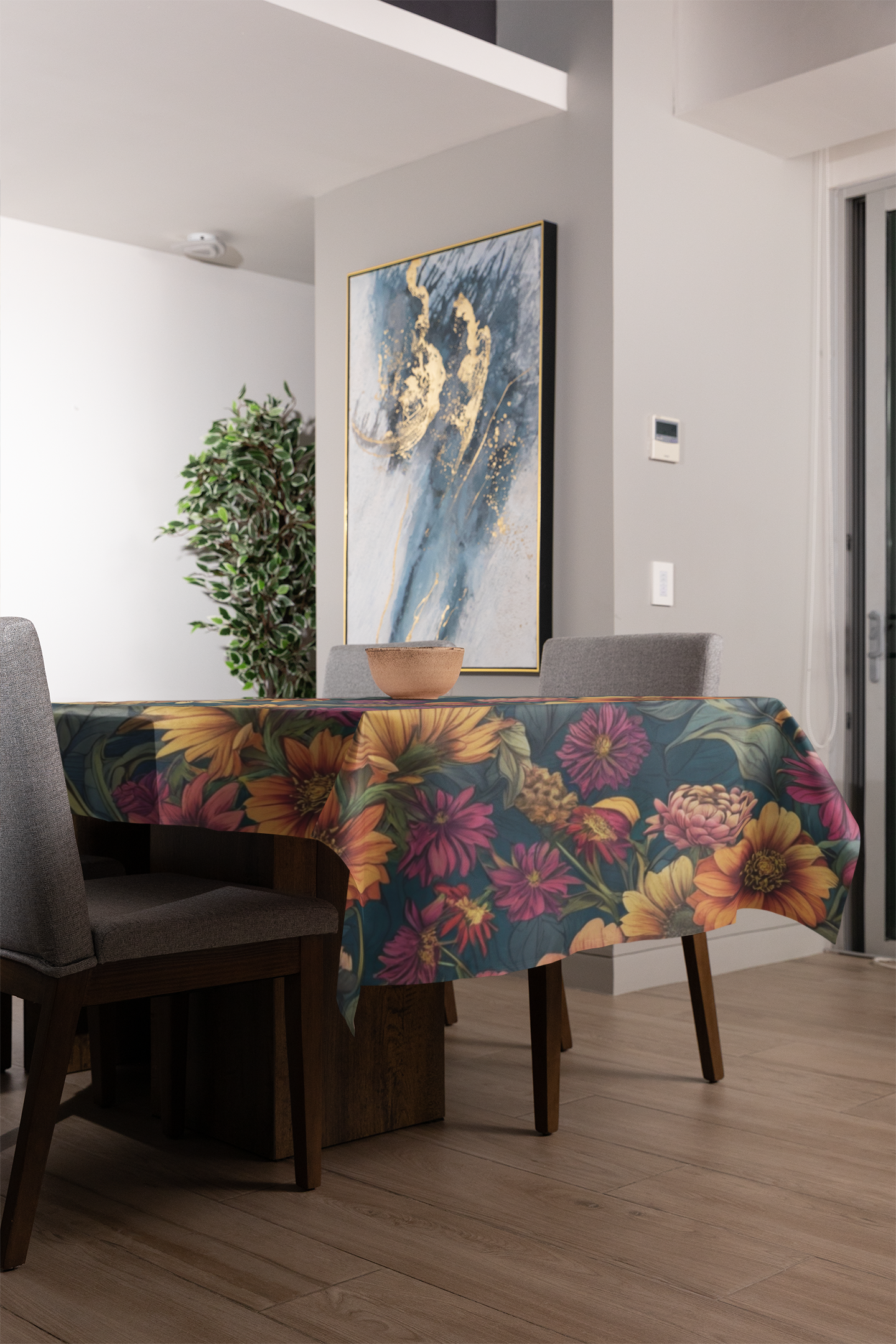 Beautiful Zinnia Blooming Garden Designed Tablecloths