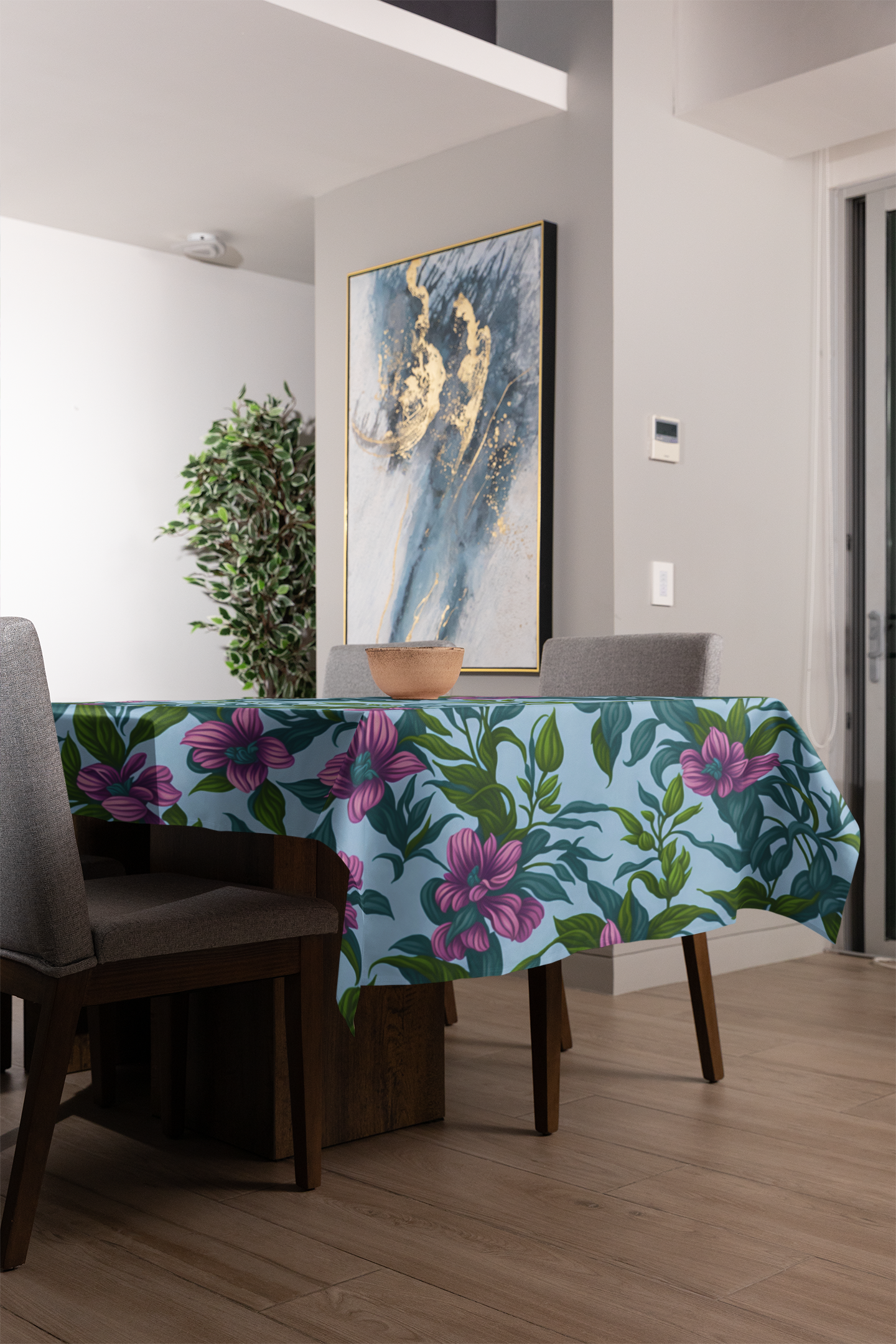 Charming Summer Stevia Flowers Designed Tablecloths 2 Available Sizes