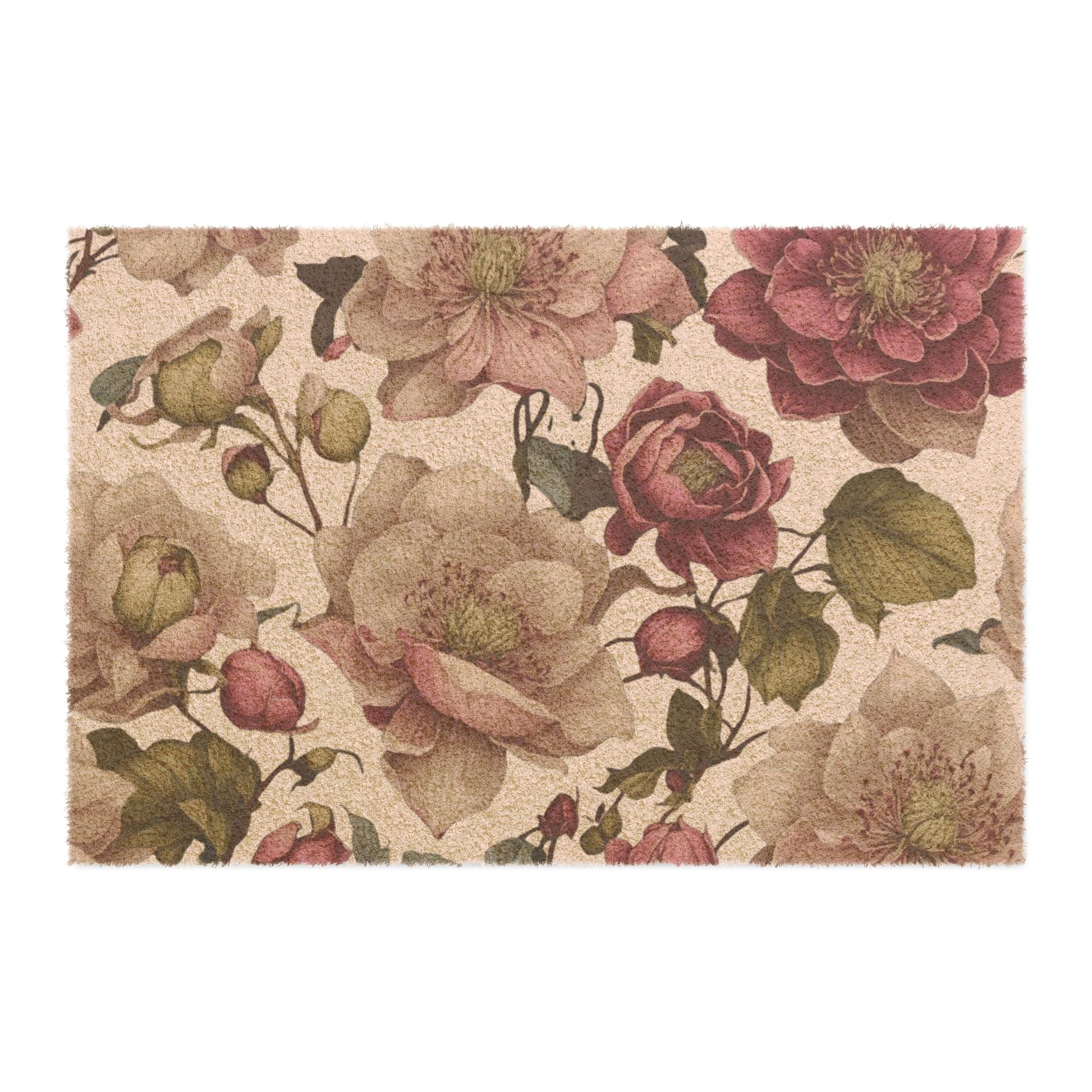 Gentle Spring Helleborus Flowers Design Doormat