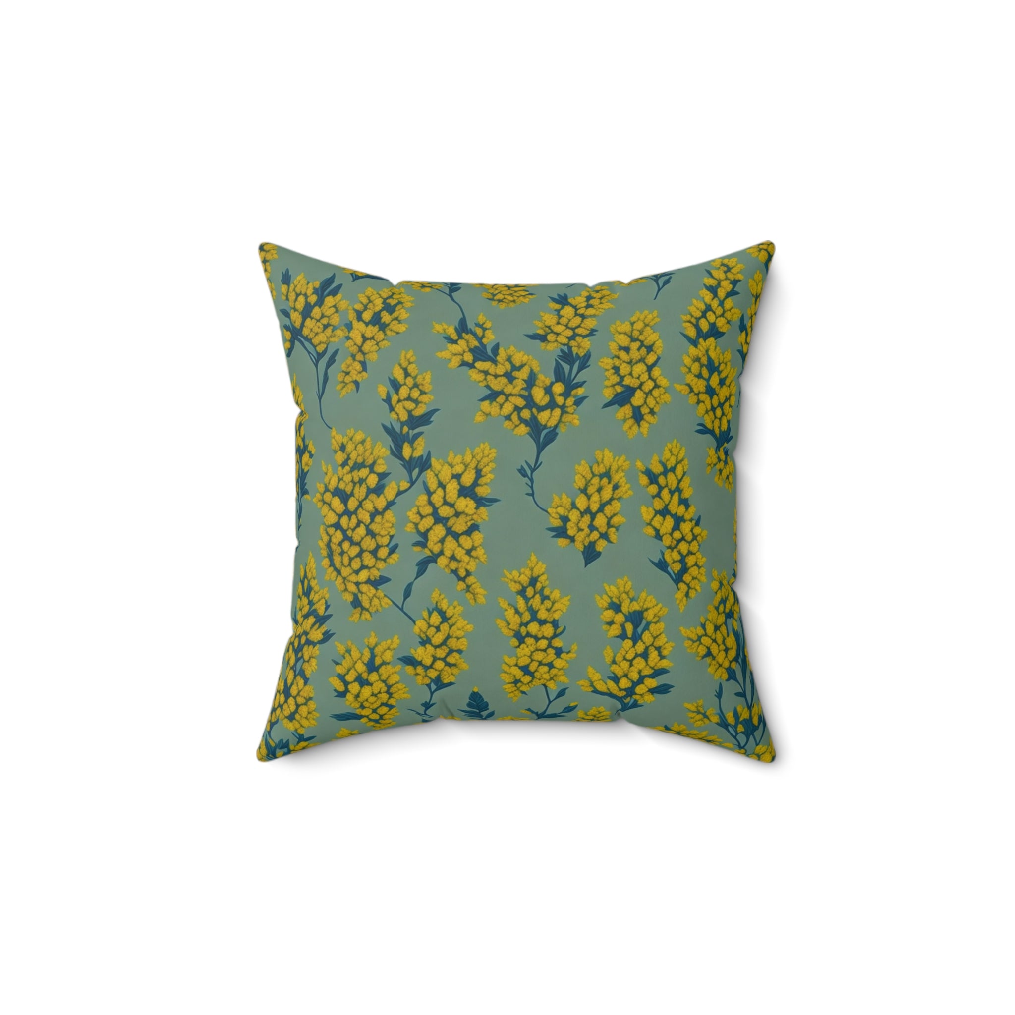 Organic Spring Solidago Flowers Designed Indoor Throw Pillows - Floral Elegance in Multiple Sizes - Insert Included