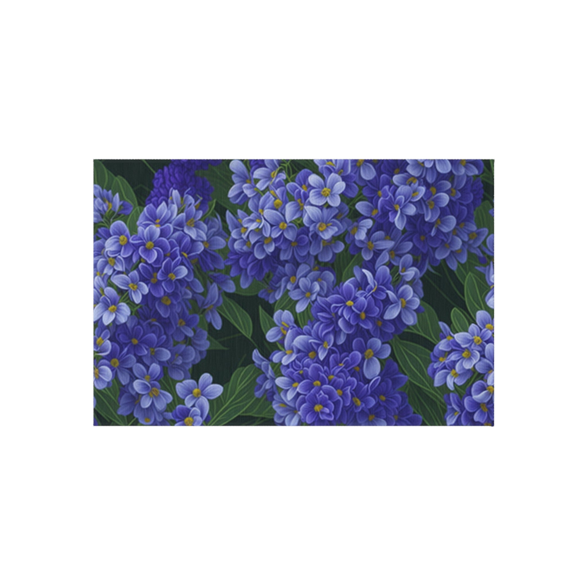 Abundant Syringa Flowers Designed Indoor Outdoor Rug Available in Multiple Sizes