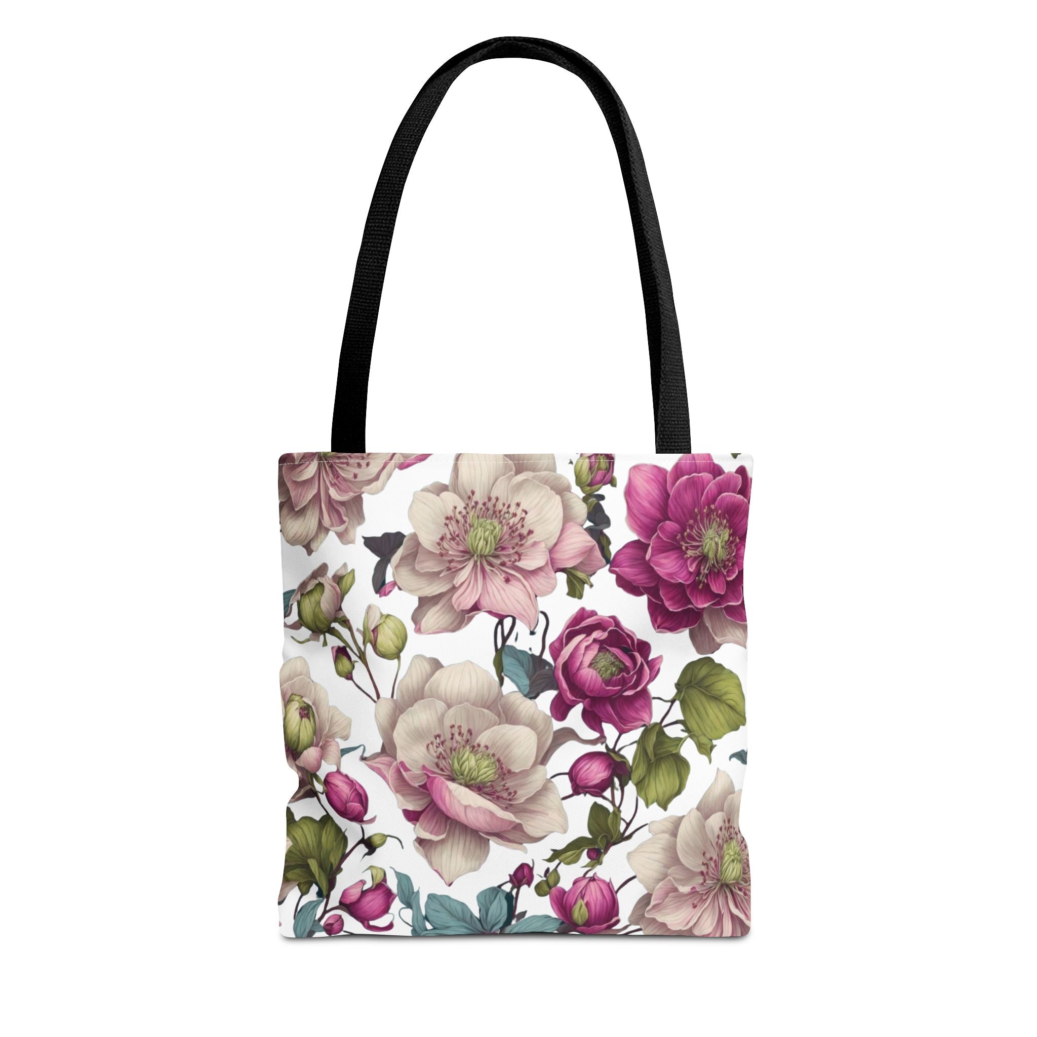 Gentle Spring Helleborus Flowers Designed Tote Bag Available in 3 sizes