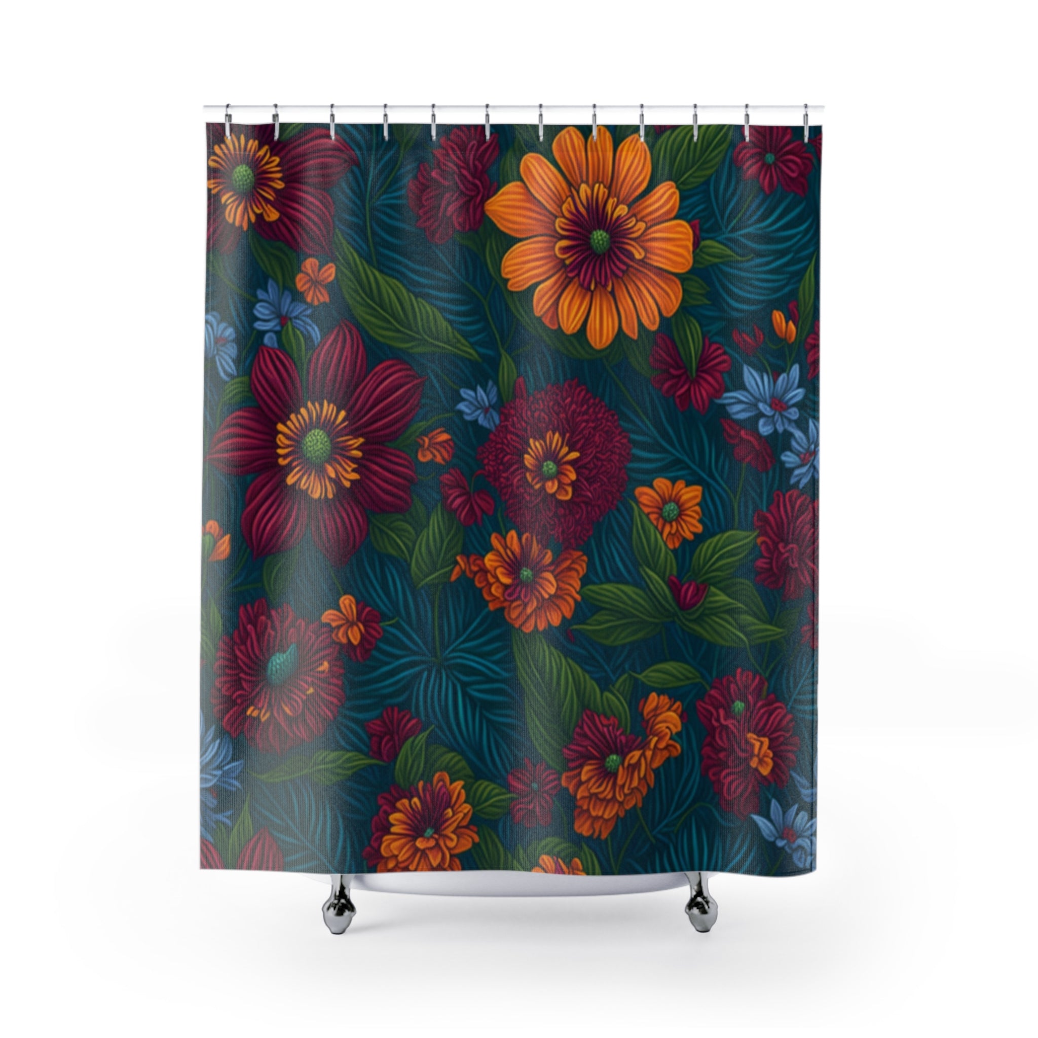 Exotic Tolmiea Flowers Designed Shower Curtain