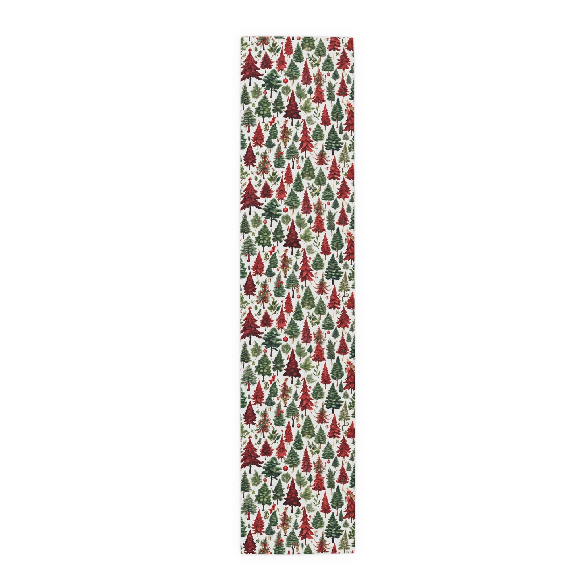 Festive & Bright Christmas Tree Design Table Runner - Stunning Kitchen or Dining Decor - Christmas Table Runner - Christmas Trees - Holiday