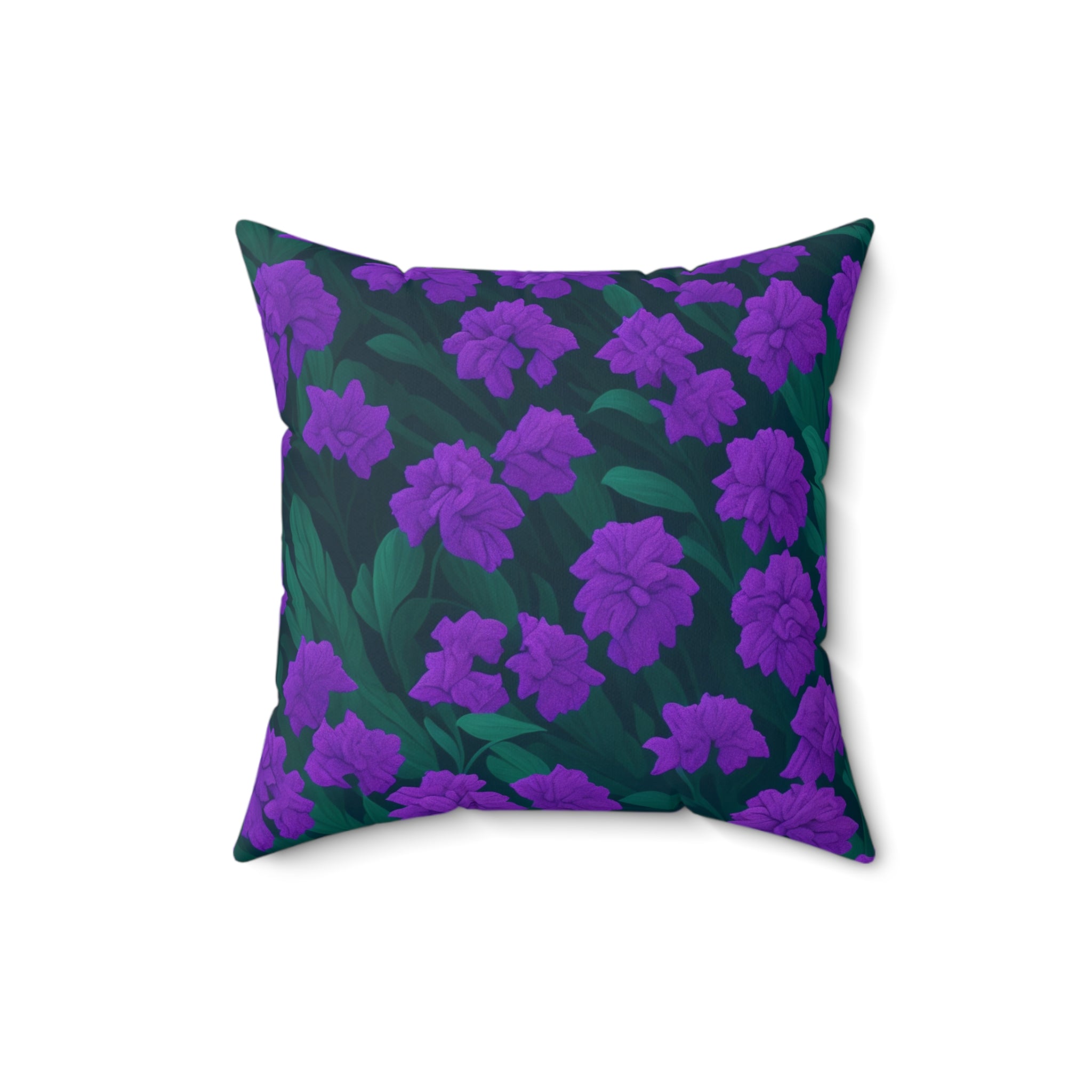 Luminous Tiarella Flowers Design Indoor Throw Pillow - Nature's Beauty Meets Interior Elegance - Insert Included