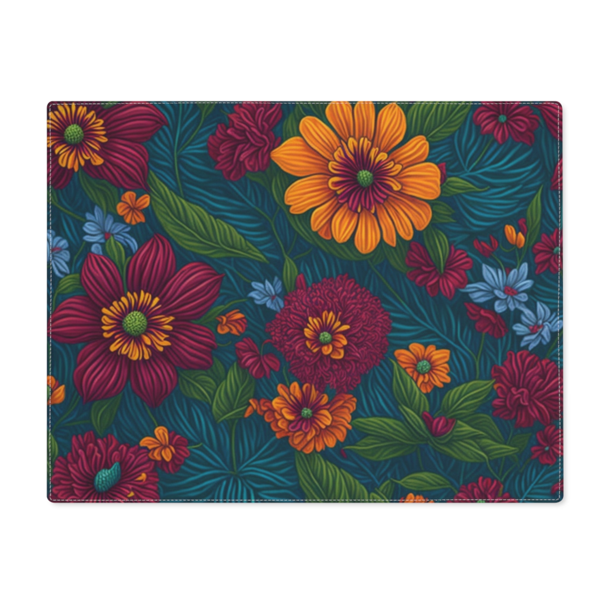 Exotic Tolmiea Flowers Designed Placemat, 1pc