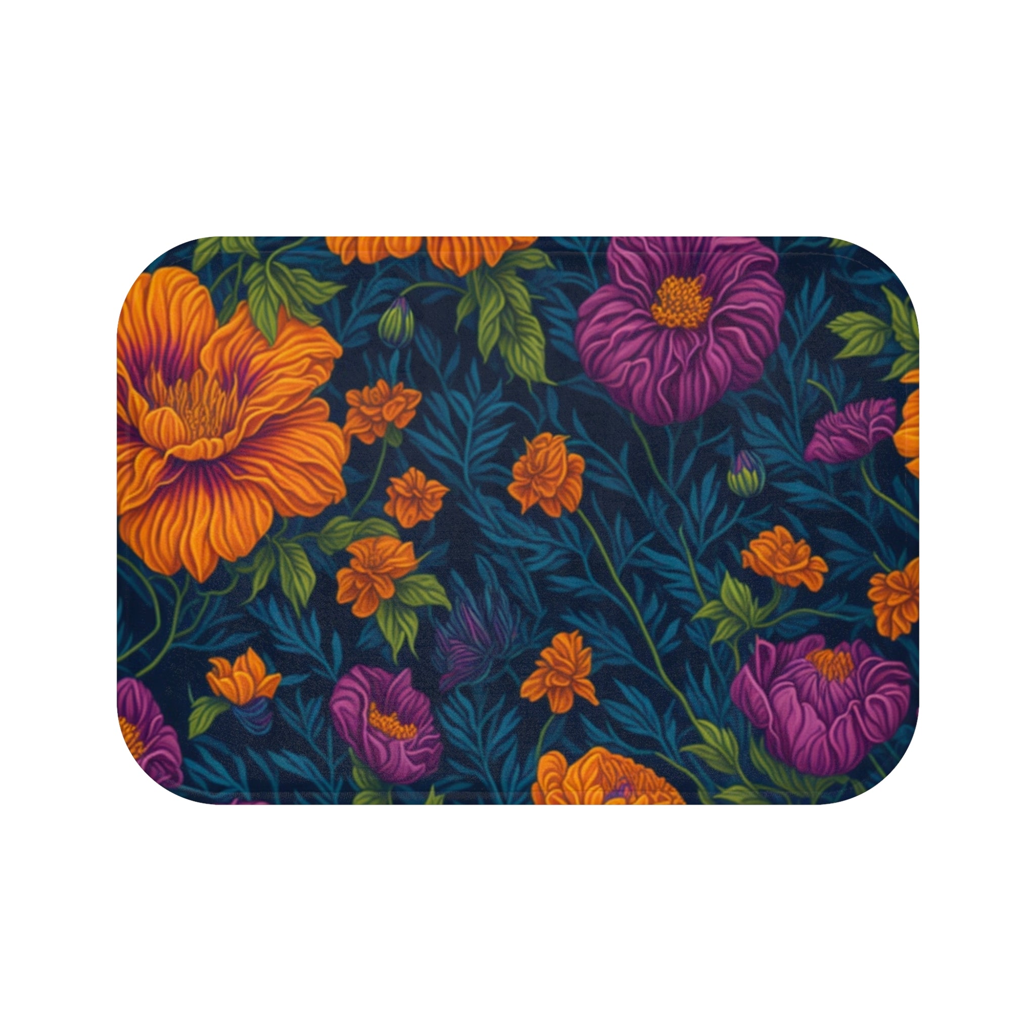 Botanical Tetraneuris Flowers Designed Bath Mat