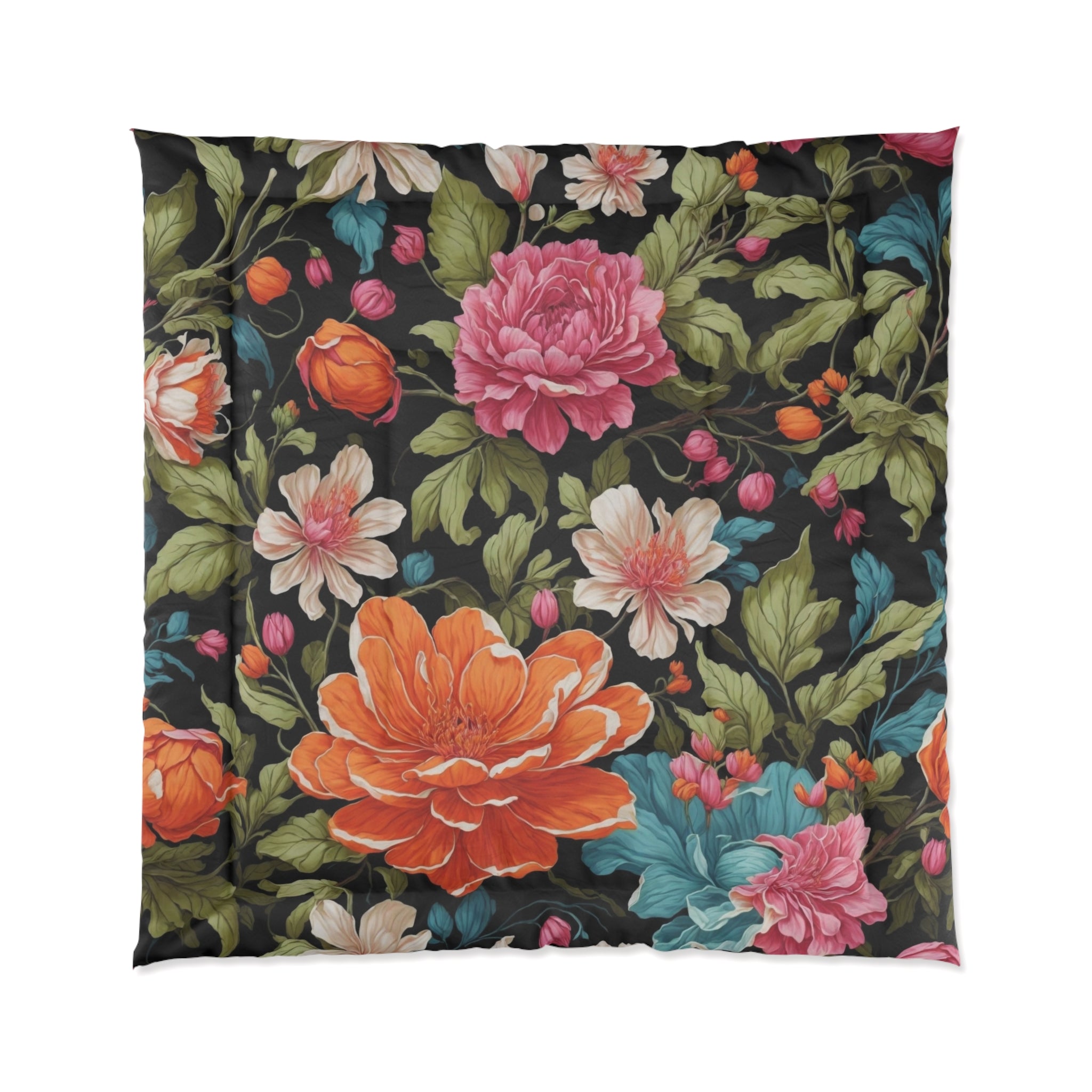 Radiant Chelone Flowers Designed Comforter