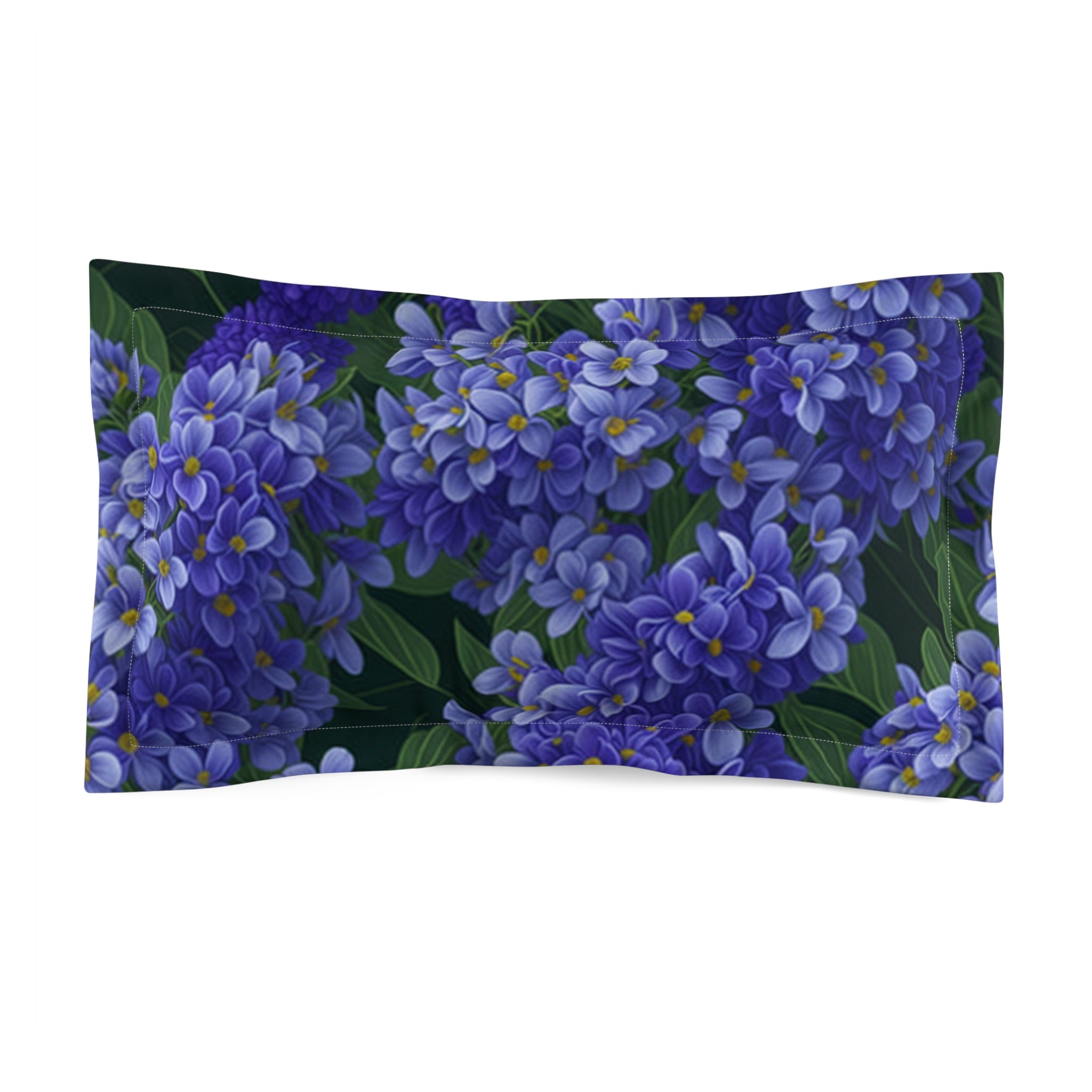 Abundant Syringa Flowers Designed Microfiber Pillow Sham