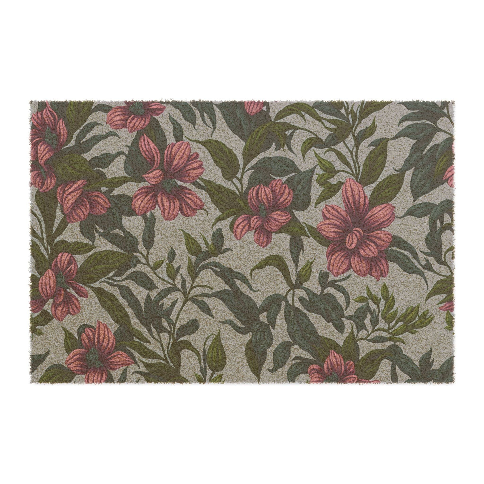 Charming Summer Stevia Flowers Designed Doormat