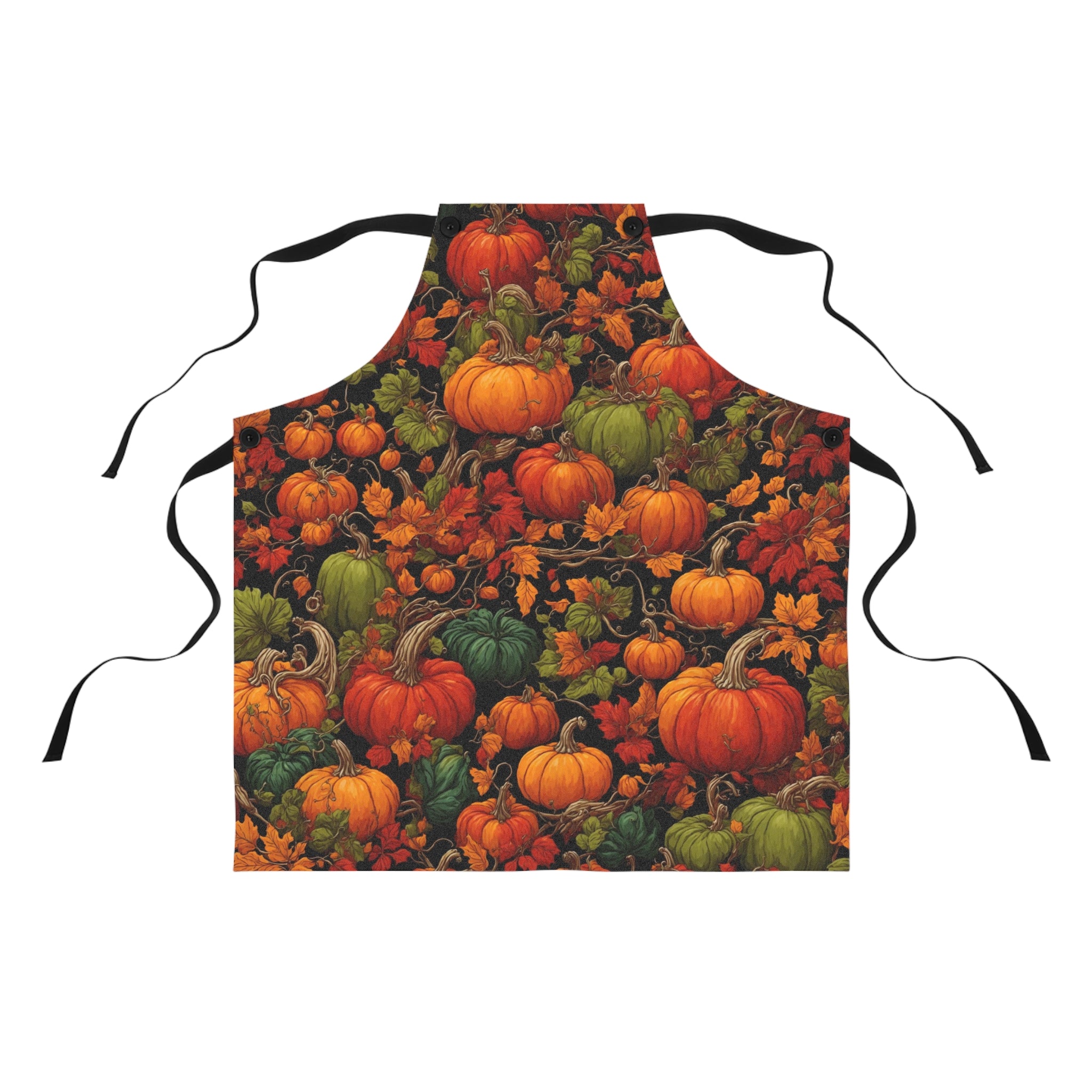 The Pumpkin Patch Apron  - Fall Print Design Apron - Autumn Pumpkin Design Apron - House Warming Gift