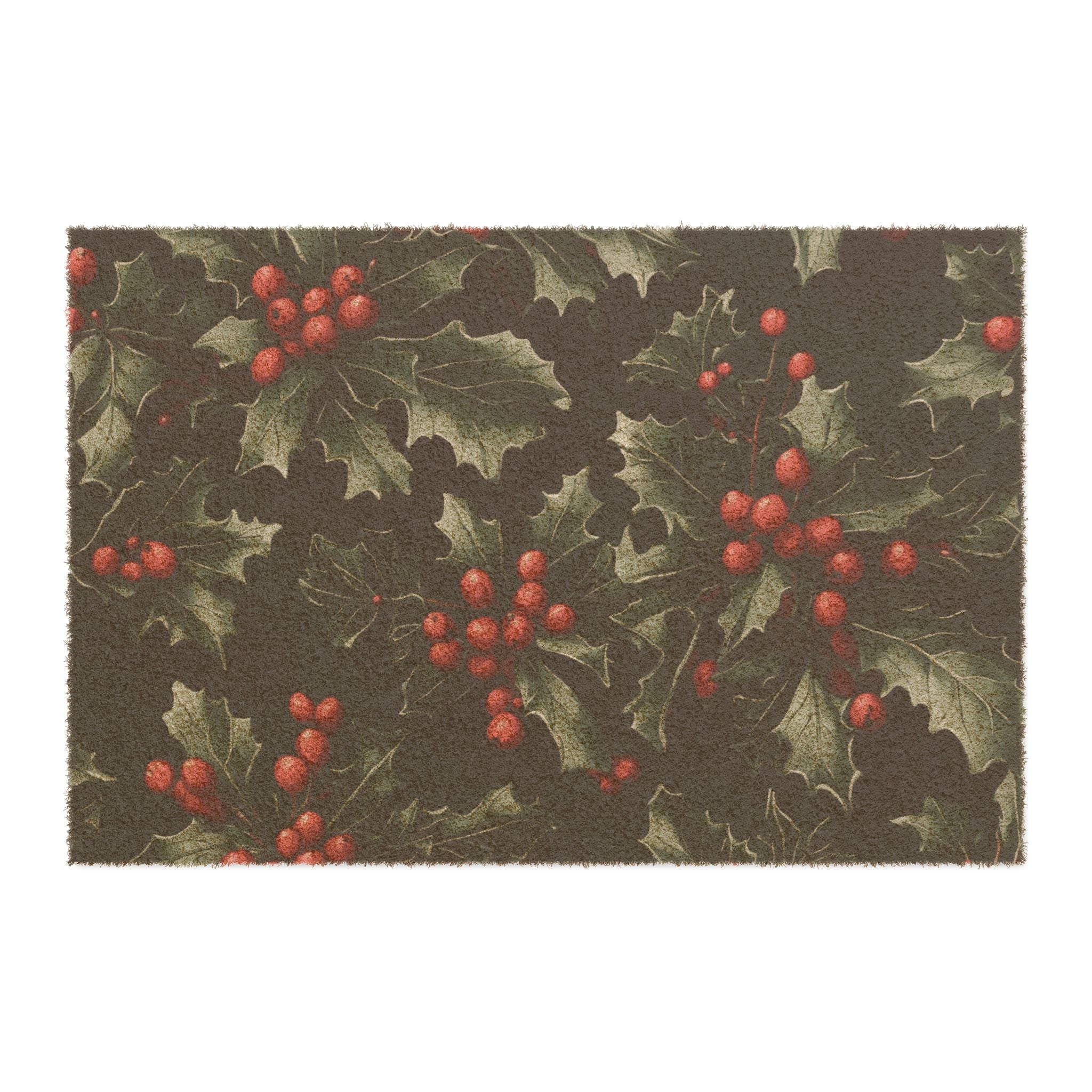 Holly & Berry Christmas Doormat