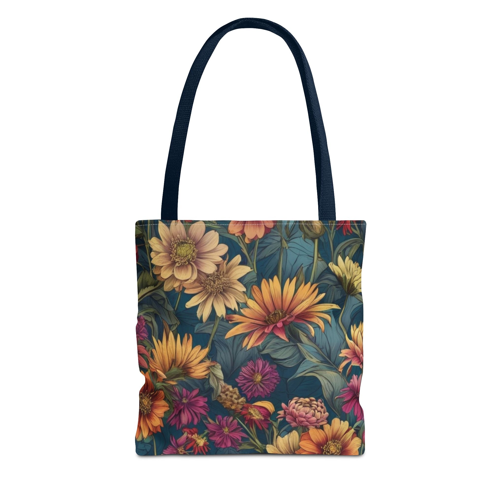 Beautiful Zinnia Blooming Garden Designed Tote Bag Available in 3 sizes