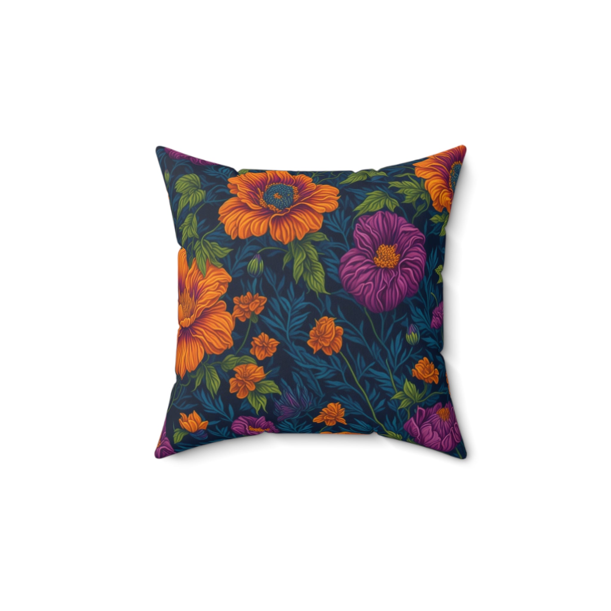 Botanical Tetraneuris Flowers Designed Throw Pillow Insert Included