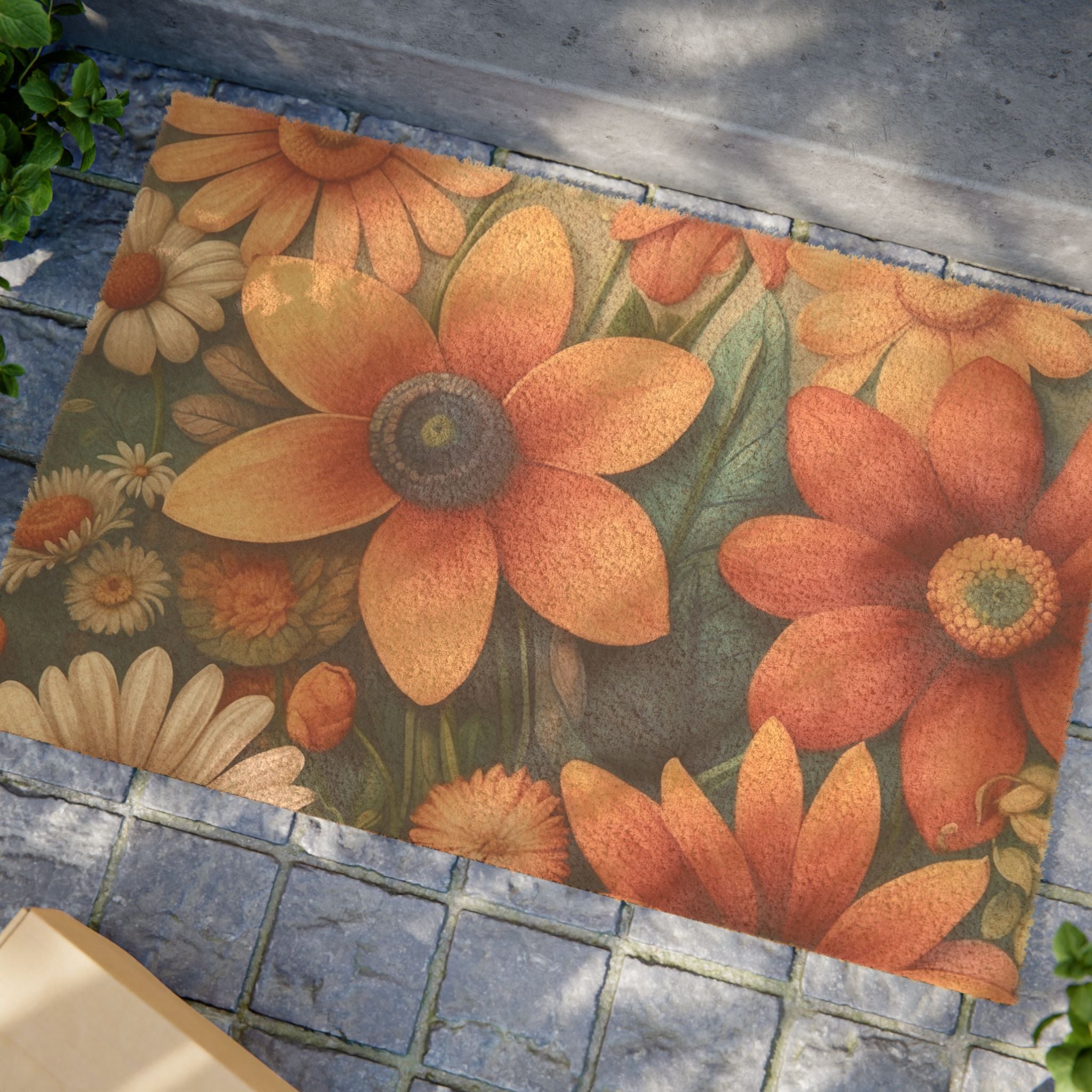 Summertime Full of Colorful Flowers Doormat