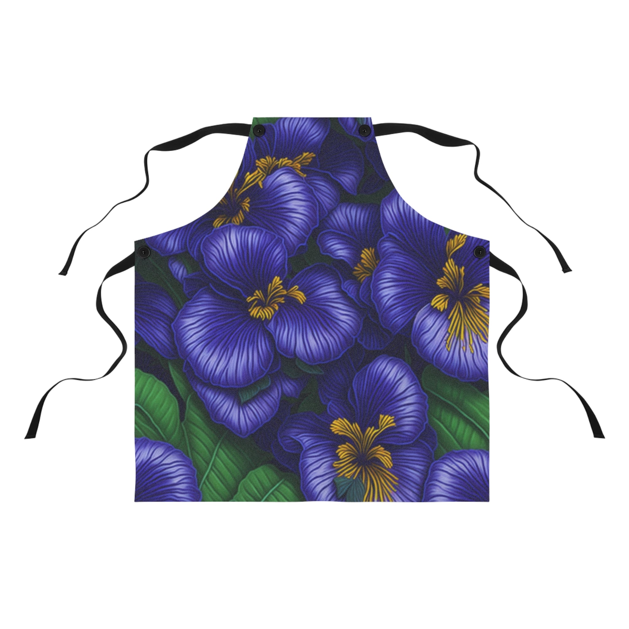 Electric Streptocarpus Flowers Design Kitchen Apron