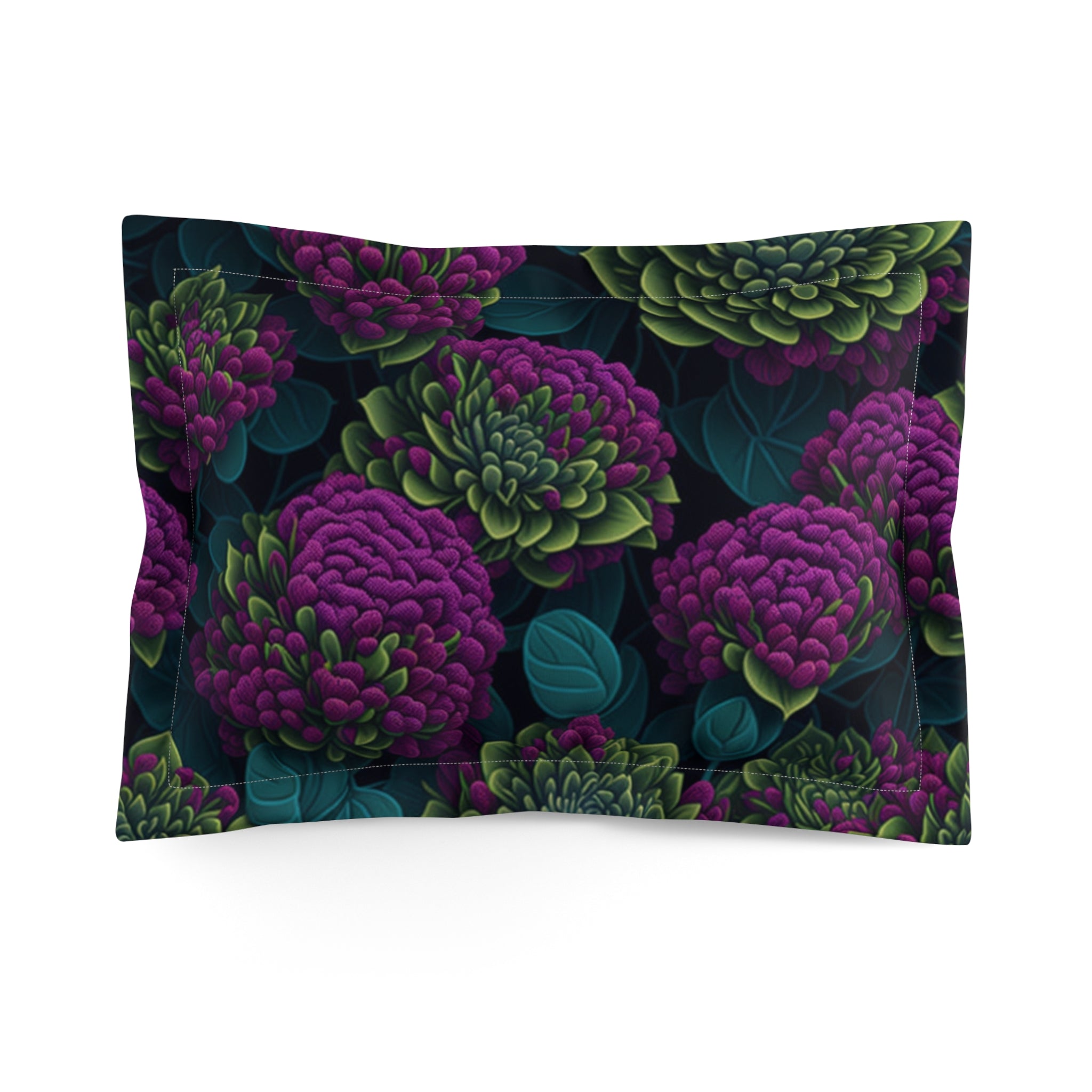 Alluring Sedum Flowers Designed Microfiber Pillow Sham